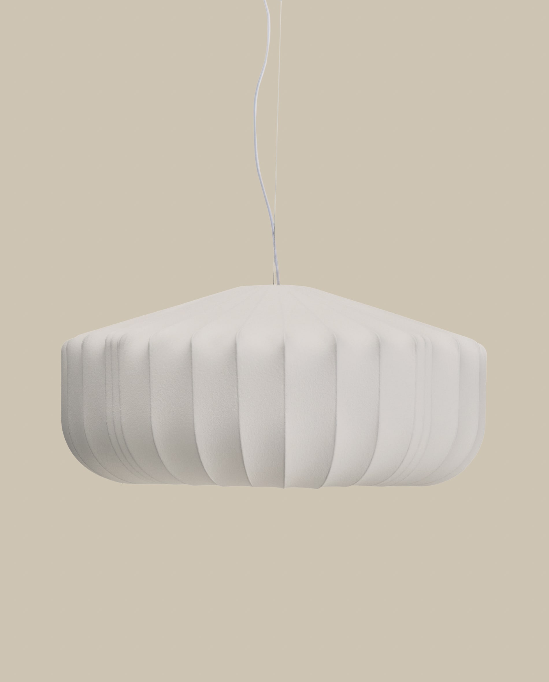 Somar ceiling lamp made with synthetic fibres and steel rods Ø76cm