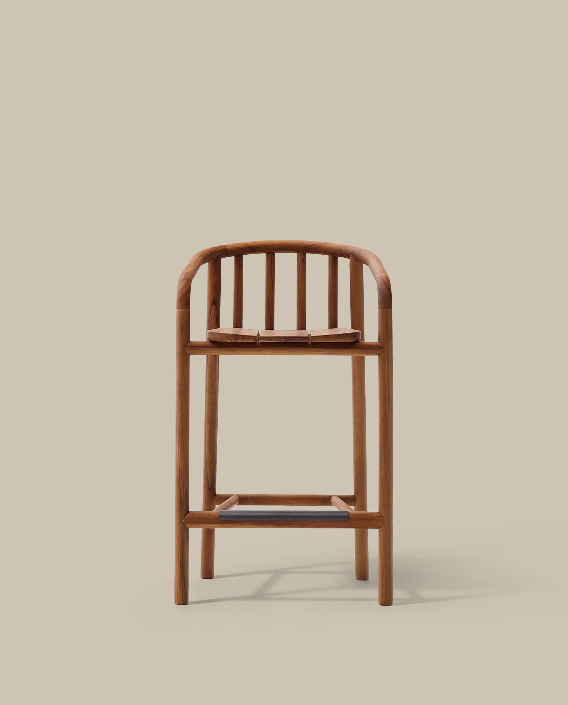 Turqueta outdoor stool made of FSC 100% solid teak wood, height 65cm