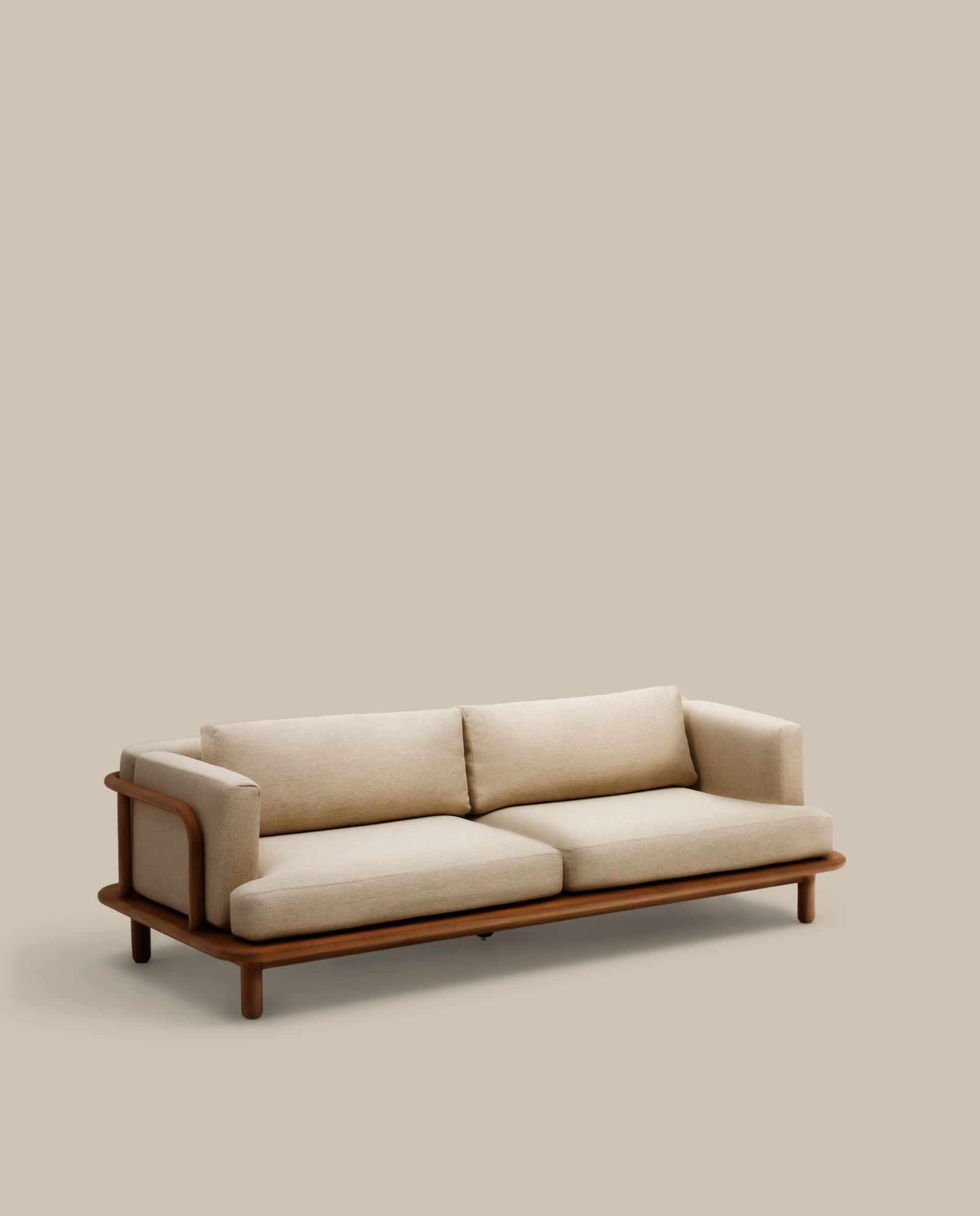 Turqueta 3-seater sofa made from solid teak wood 230 cm FSC 100%