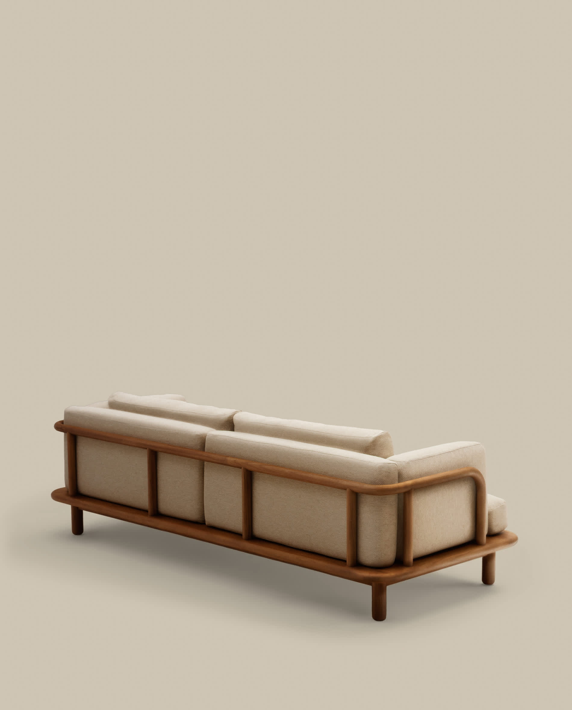Turqueta 3-seater sofa made from solid teak wood 230 cm FSC 100%
