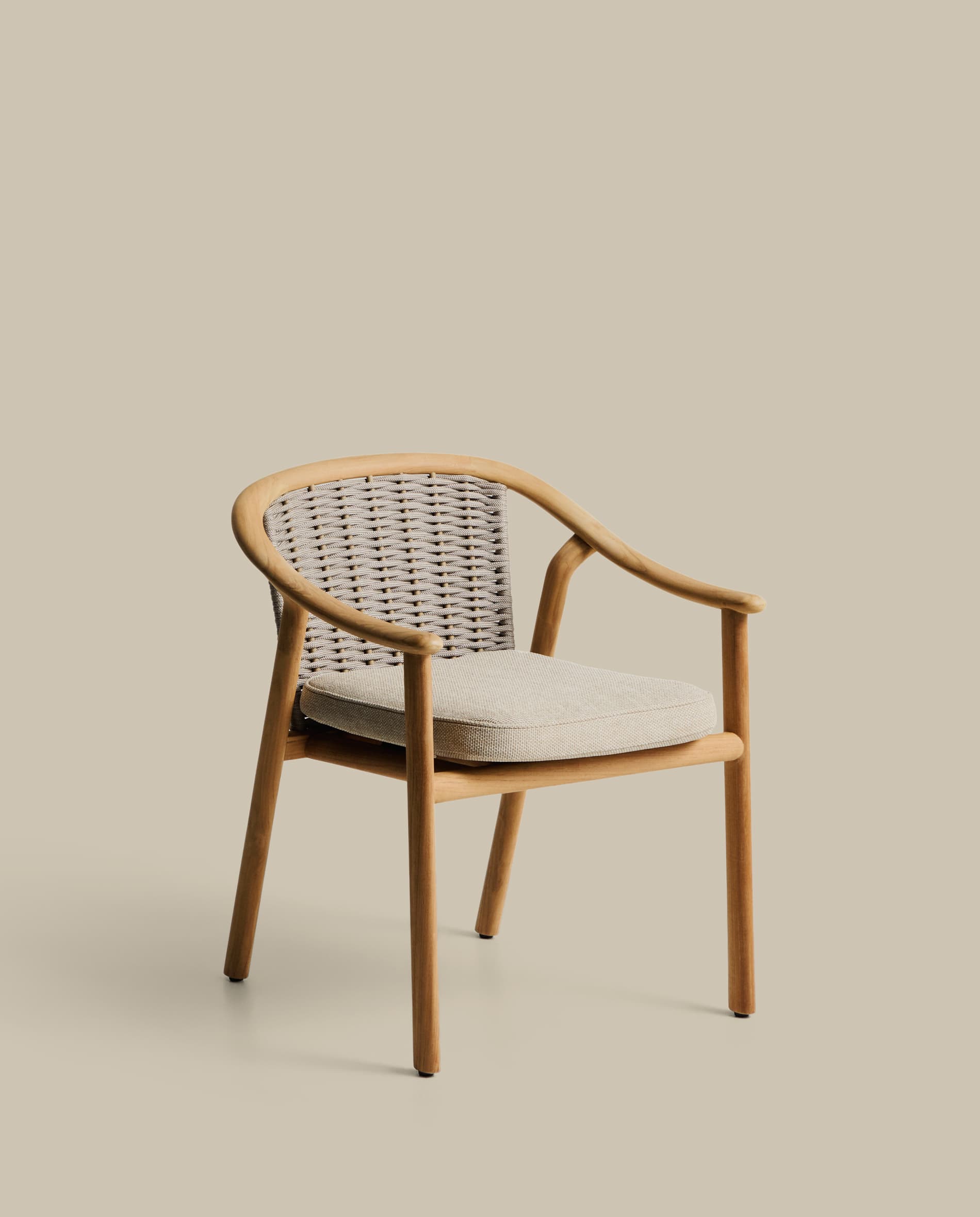 Elunda stackable outdoor chair in solid teak wood FSC 100%