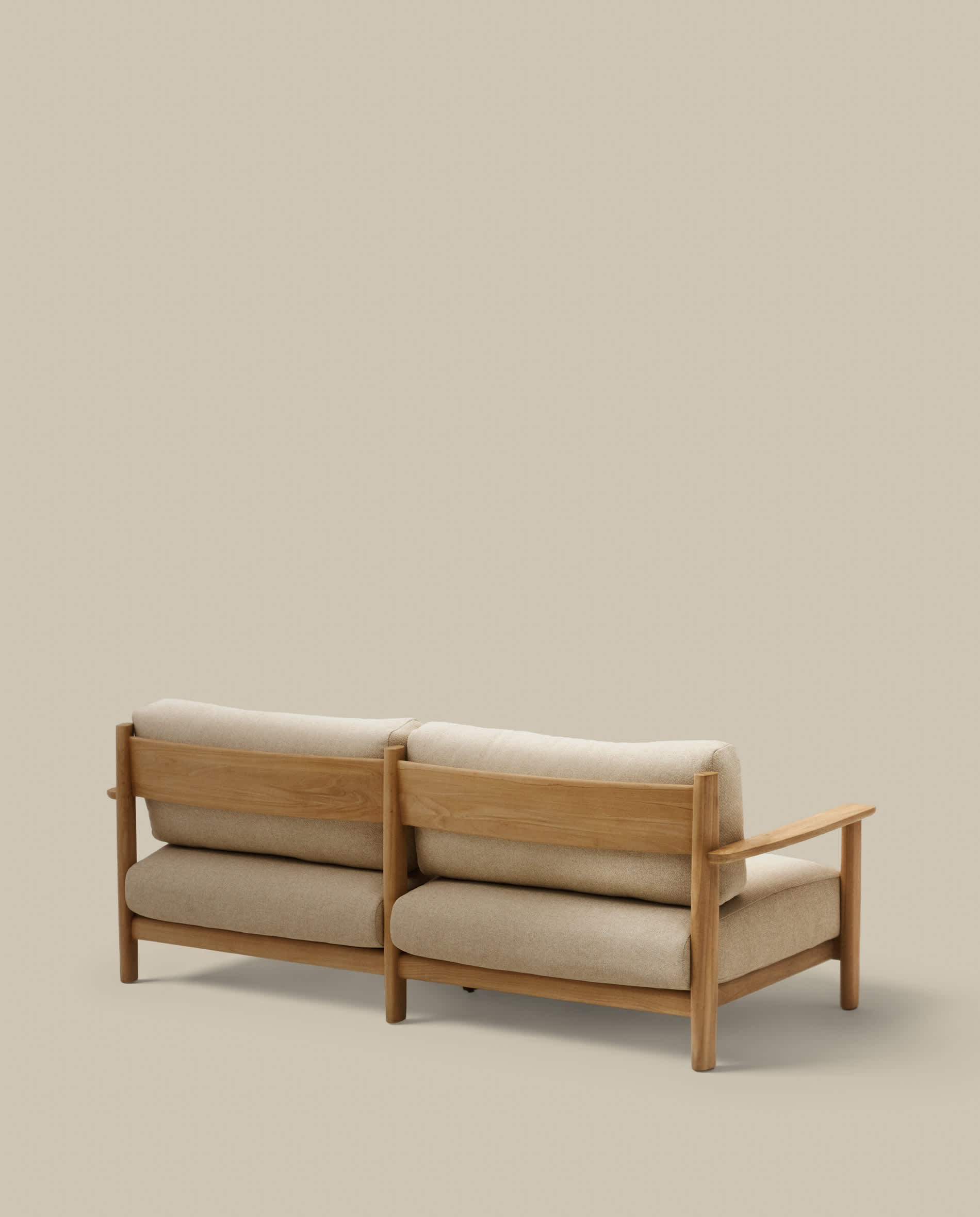Tirant 3-seater sofa made from solid teak wood 212 cm FSC 100%