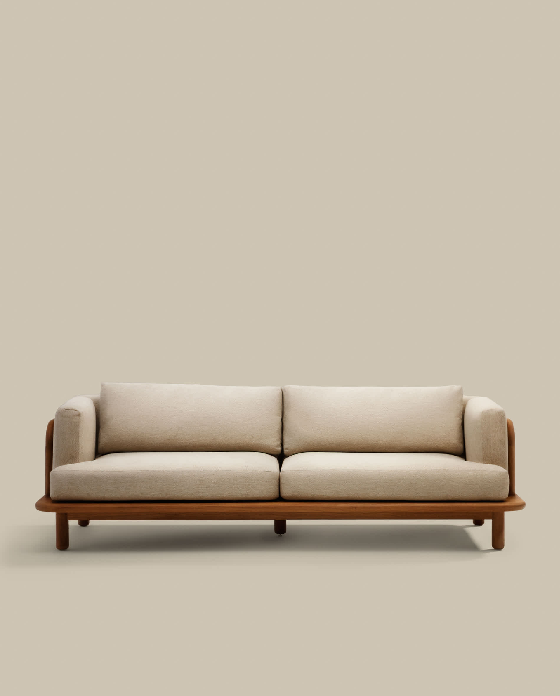 Turqueta 3-seater sofa made from solid teak wood 230 cm FSC 100%