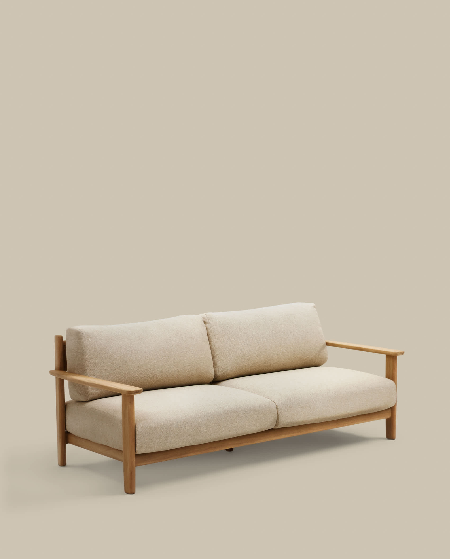 Tirant 3-seater sofa made from solid teak wood 212 cm FSC 100%