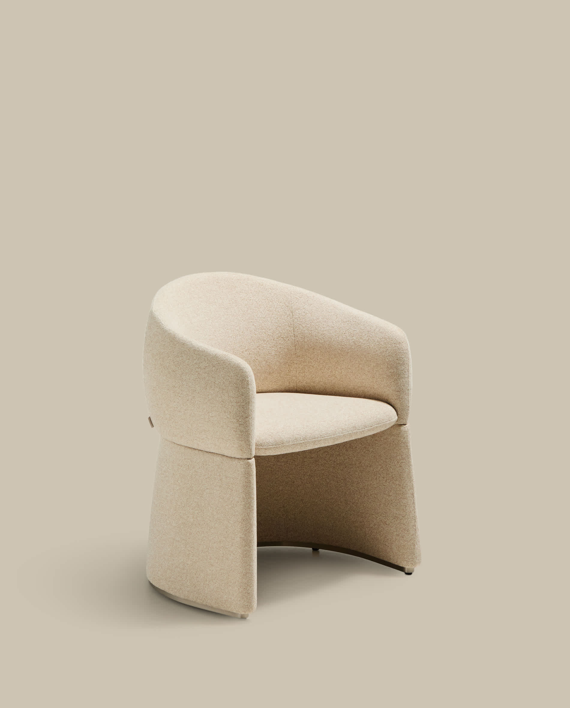 Bosca beige chenille chair