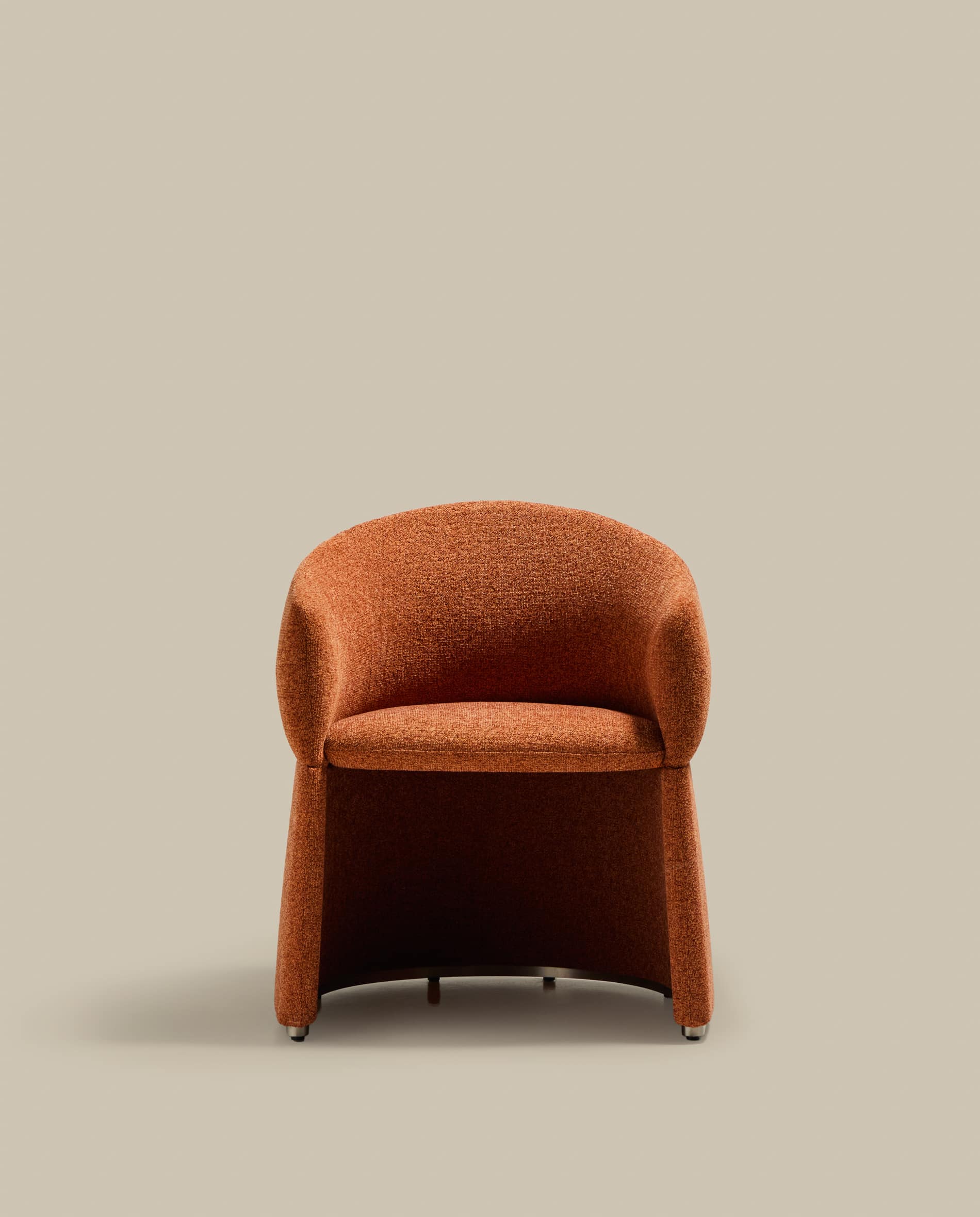 Bosca terracotta chenille chair