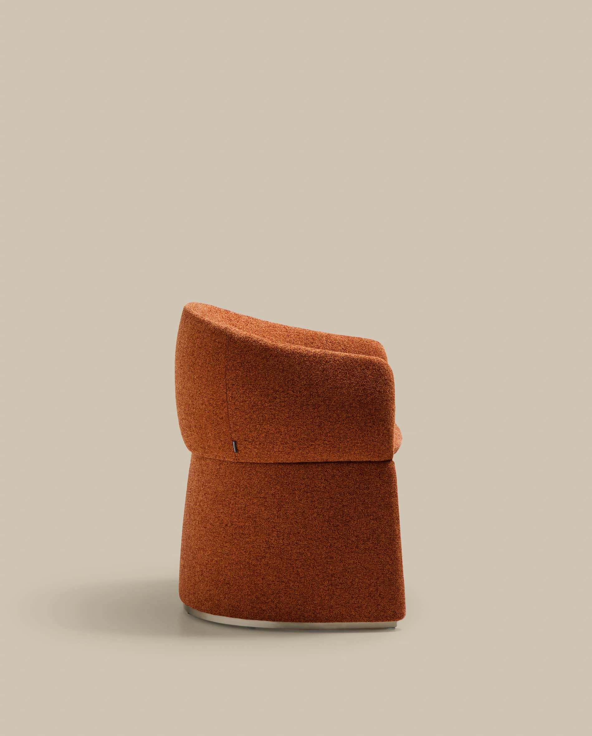 Bosca terracotta chenille chair