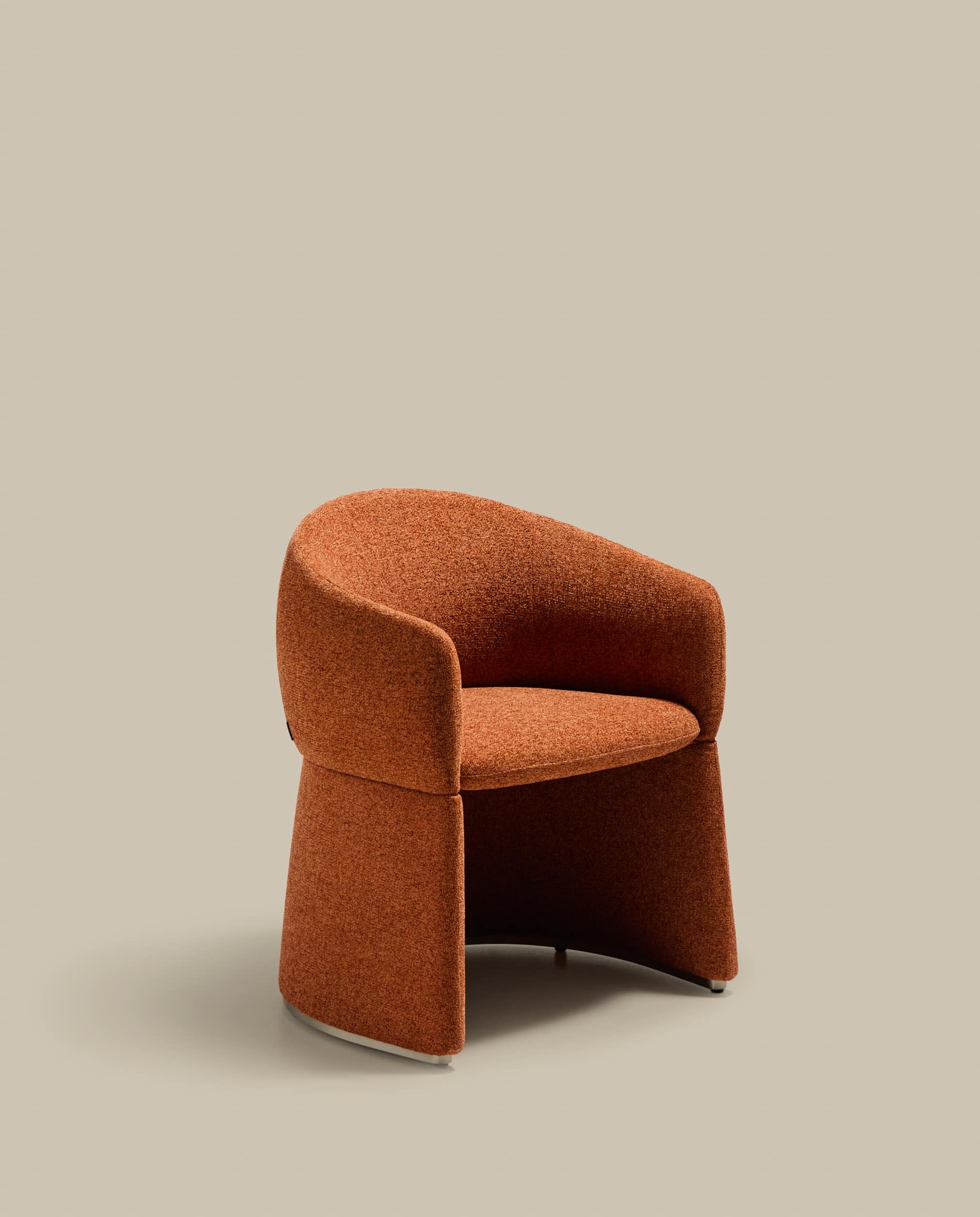 Bosca terracotta chenille chair