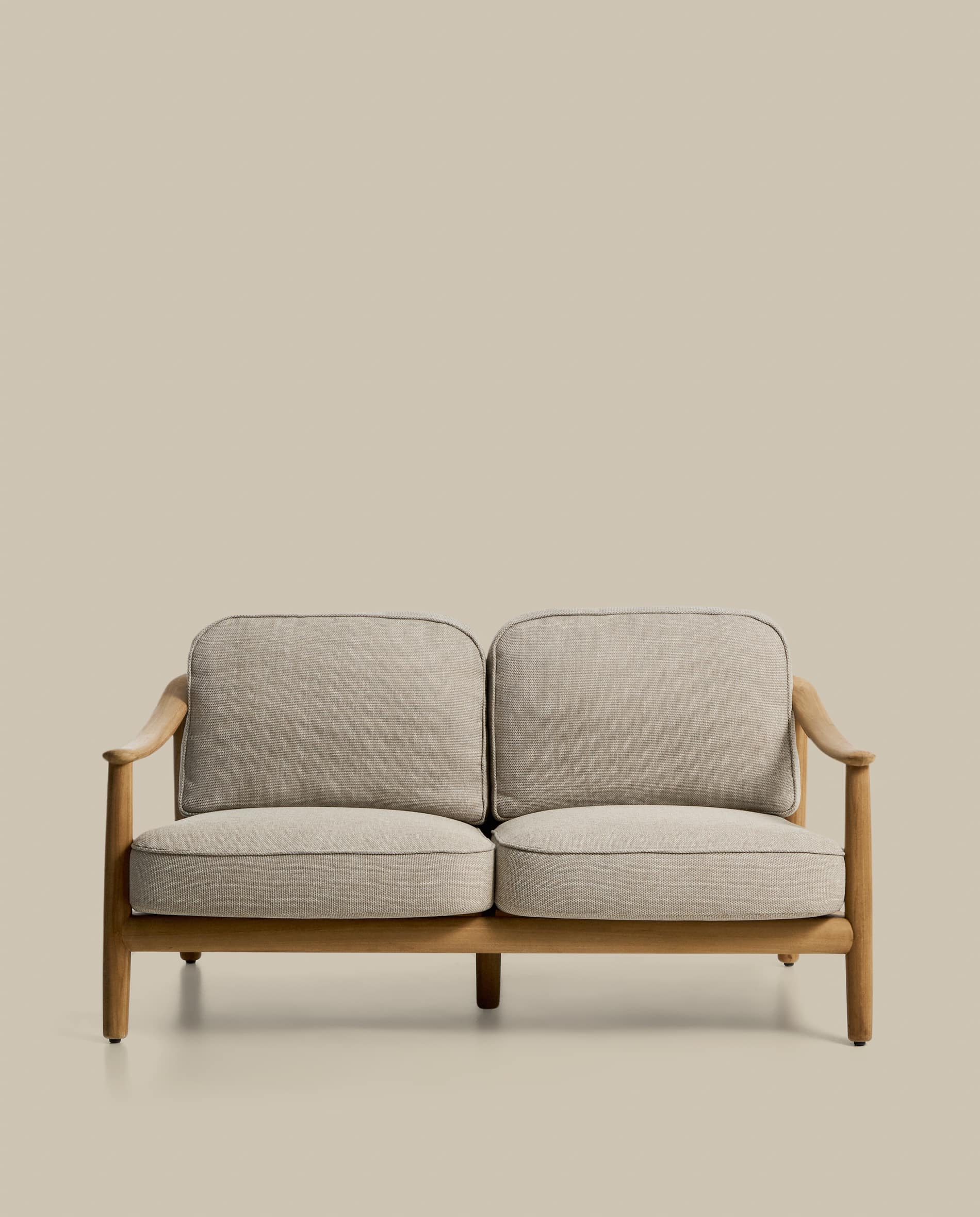 Elunda 2-seater outdoor sofa in solid teak wood FSC 100% 149cm