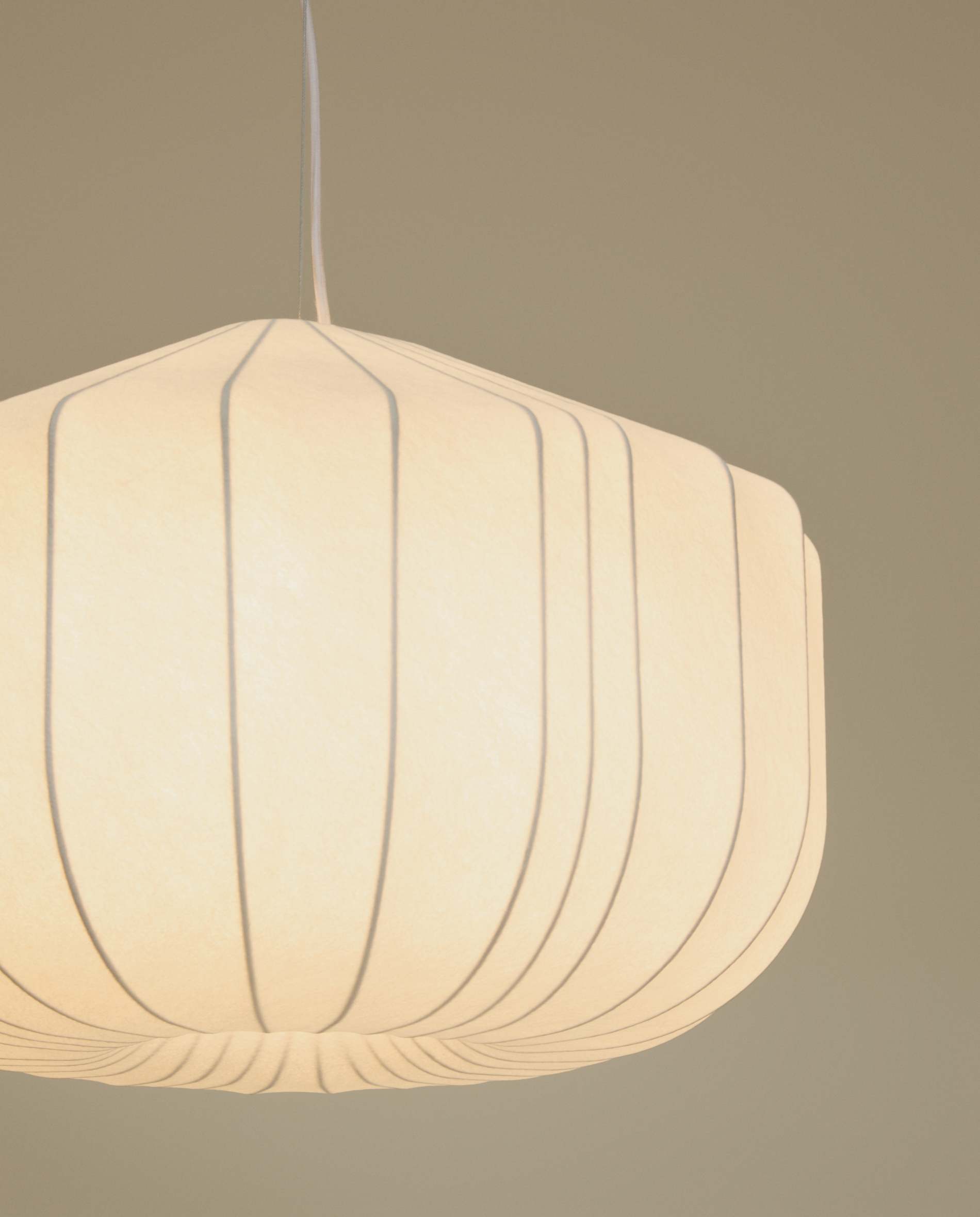Somar ceiling lamp made with synthetic fibres and steel rods Ø51cm