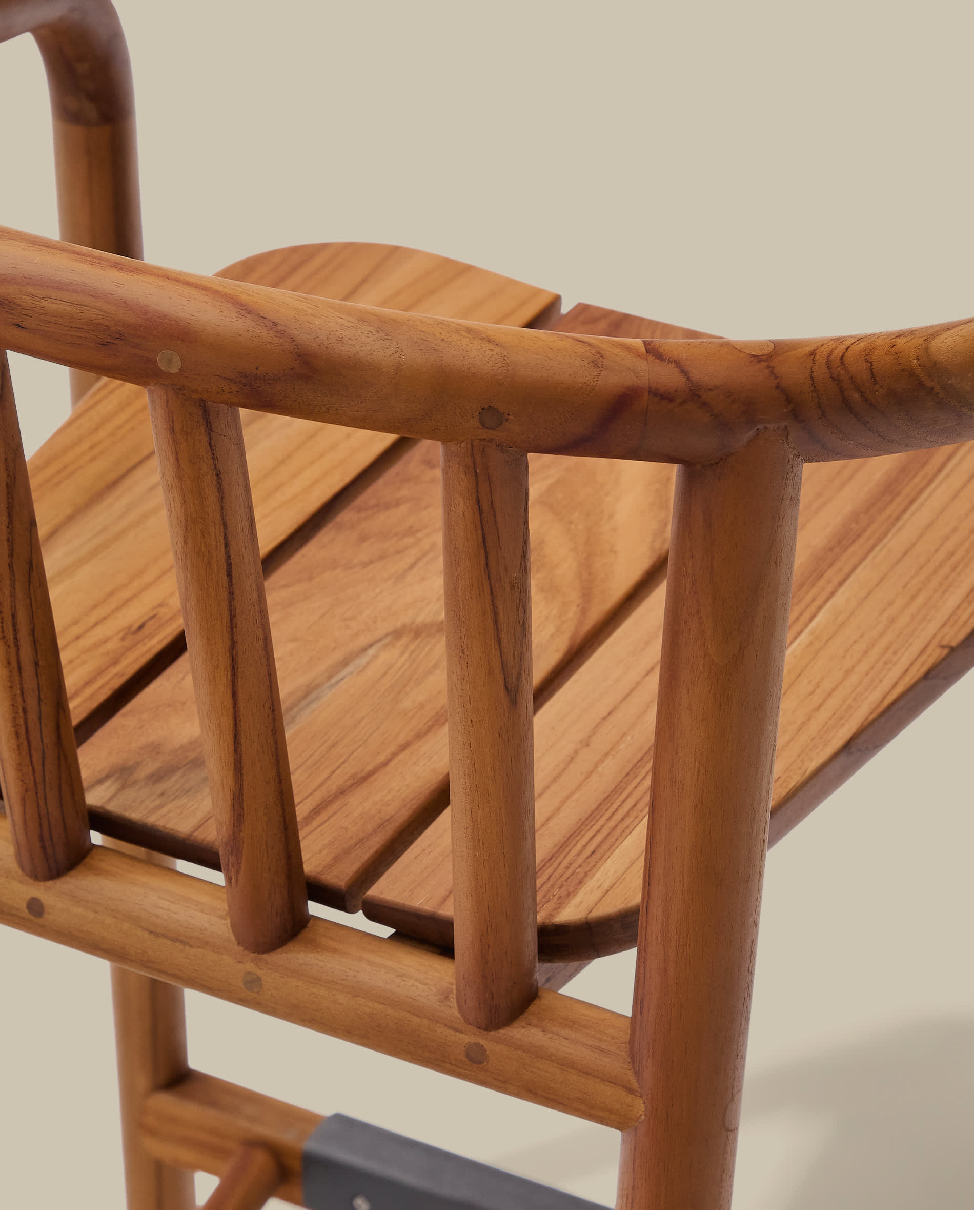 Turqueta outdoor stool made of FSC 100% solid teak wood, height 65cm