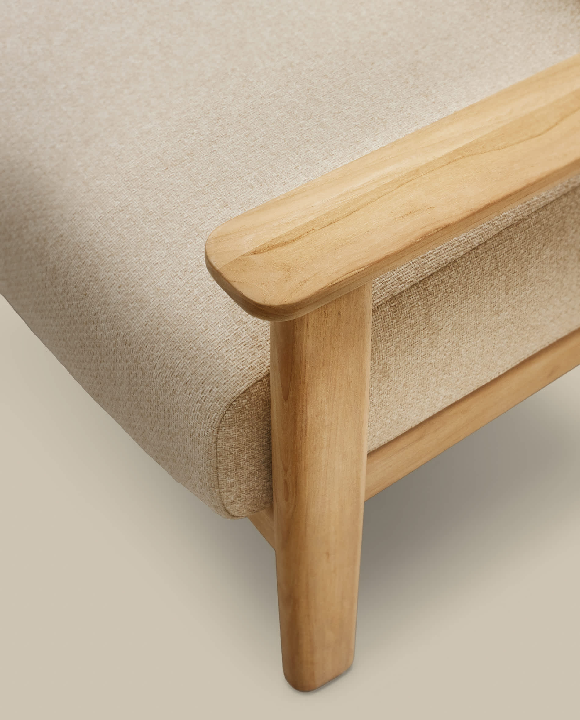 Tirant 3-seater sofa made from solid teak wood 212 cm FSC 100%
