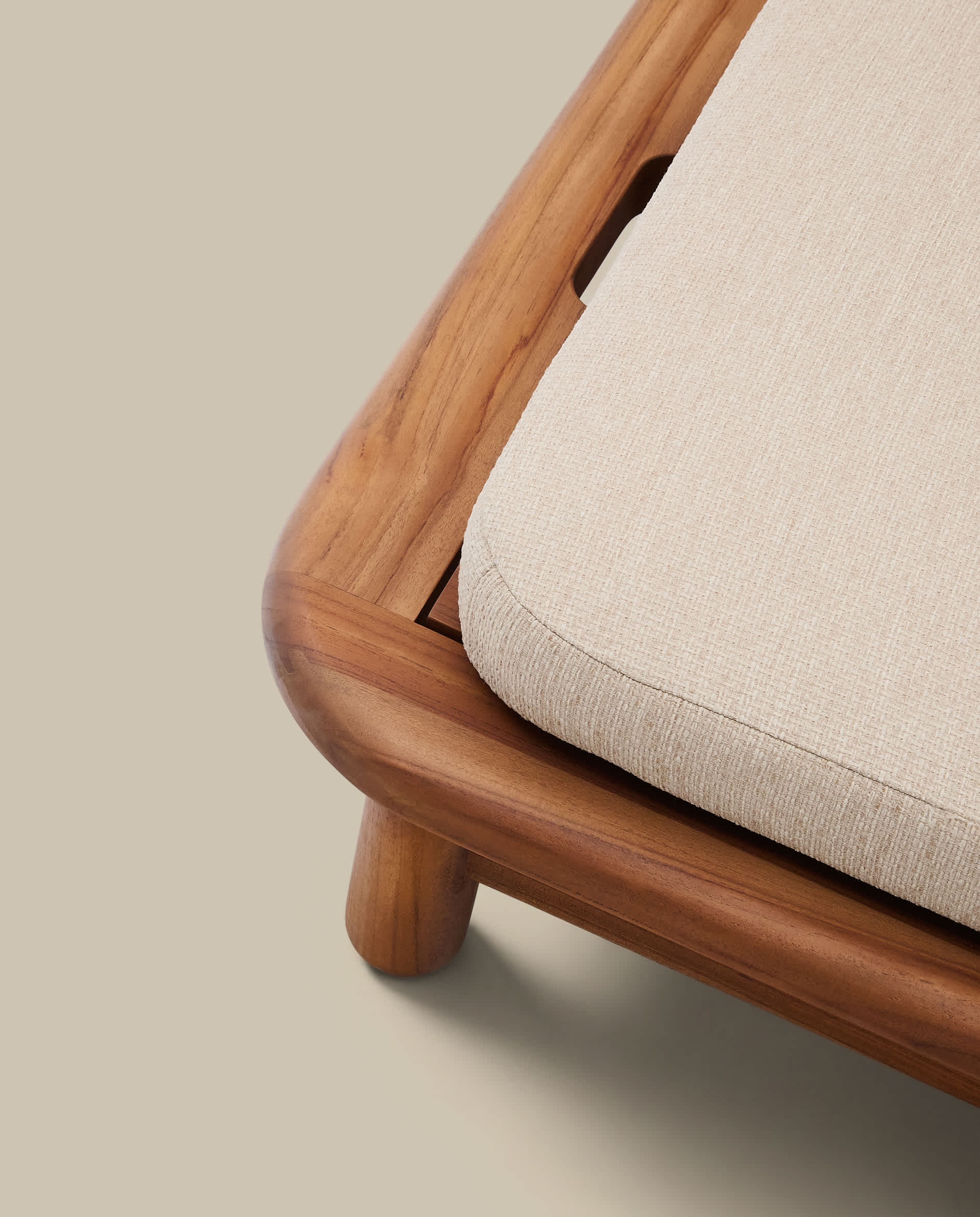Turqueta double sun lounger made of FSC 100% solid teak wood