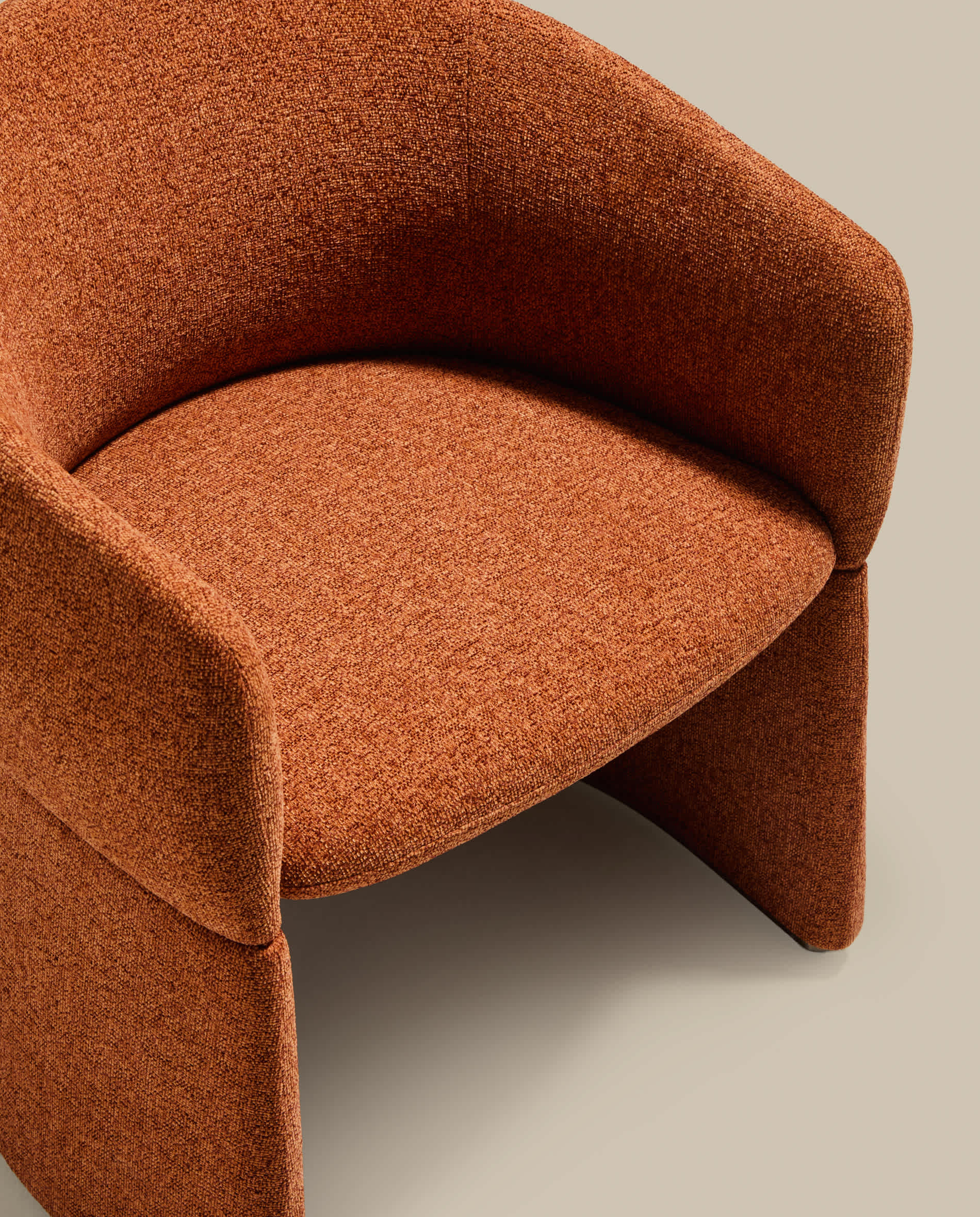 Bosca terracotta chenille chair