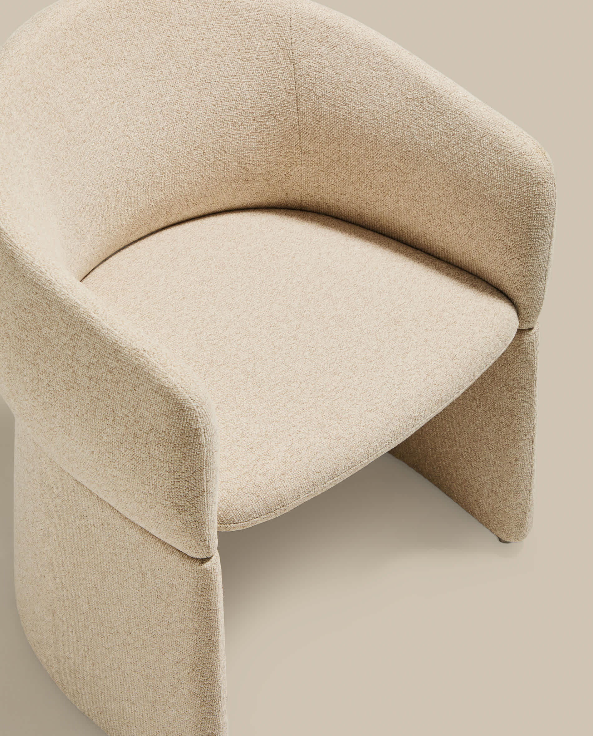 Bosca beige chenille chair