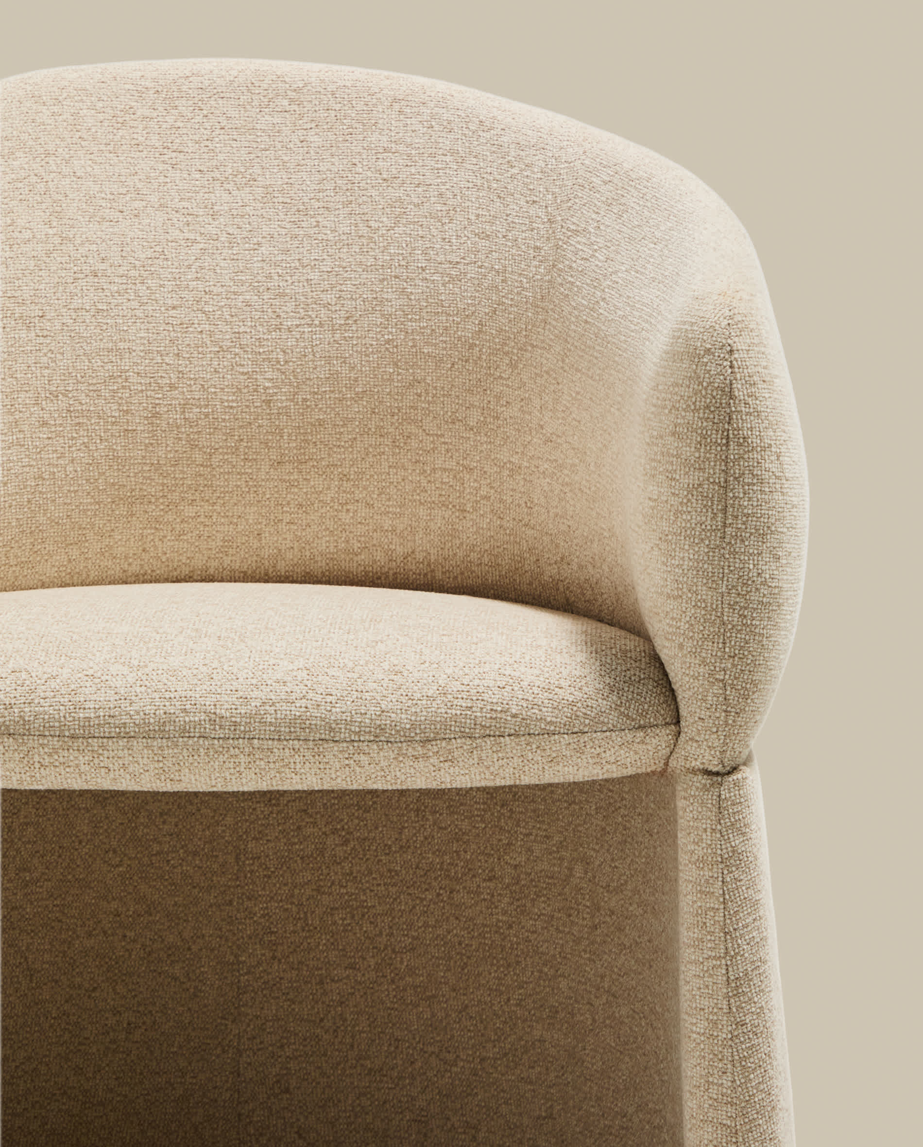 Bosca beige chenille chair