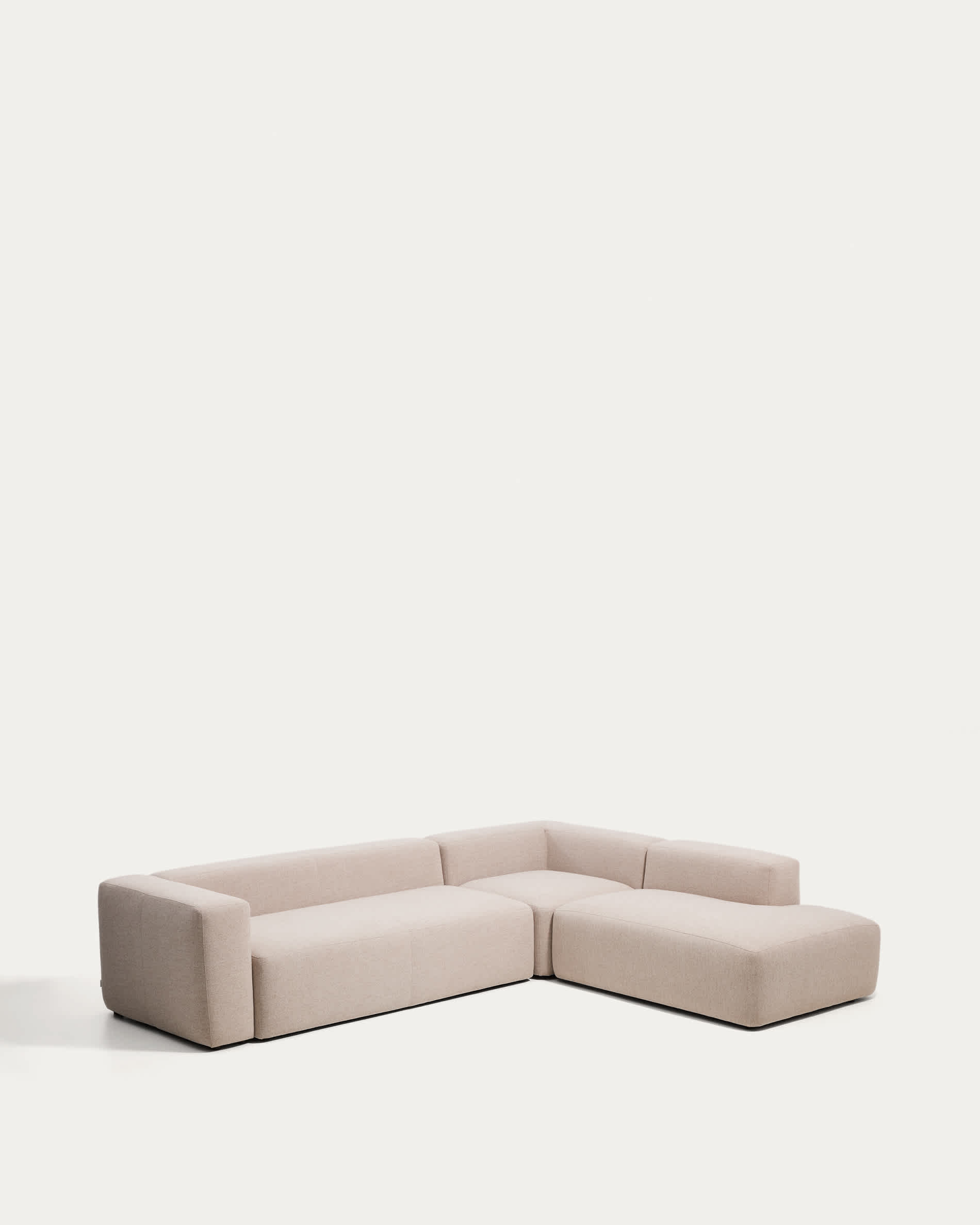 Blok beige chenille 5-seater corner sofa with right terminal 320 x 255cm FSC Mix Credit