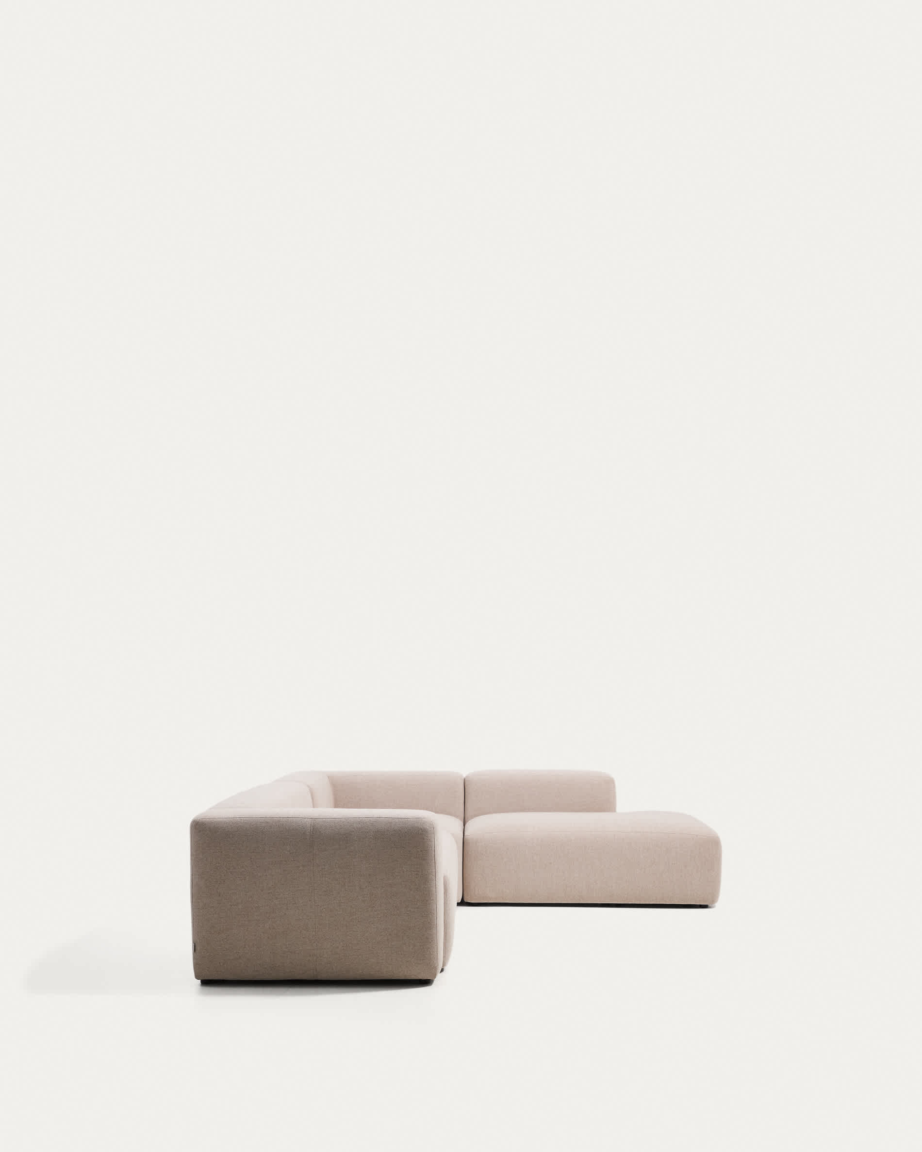Blok beige chenille 5-seater corner sofa with right terminal 320 x 255cm FSC Mix Credit