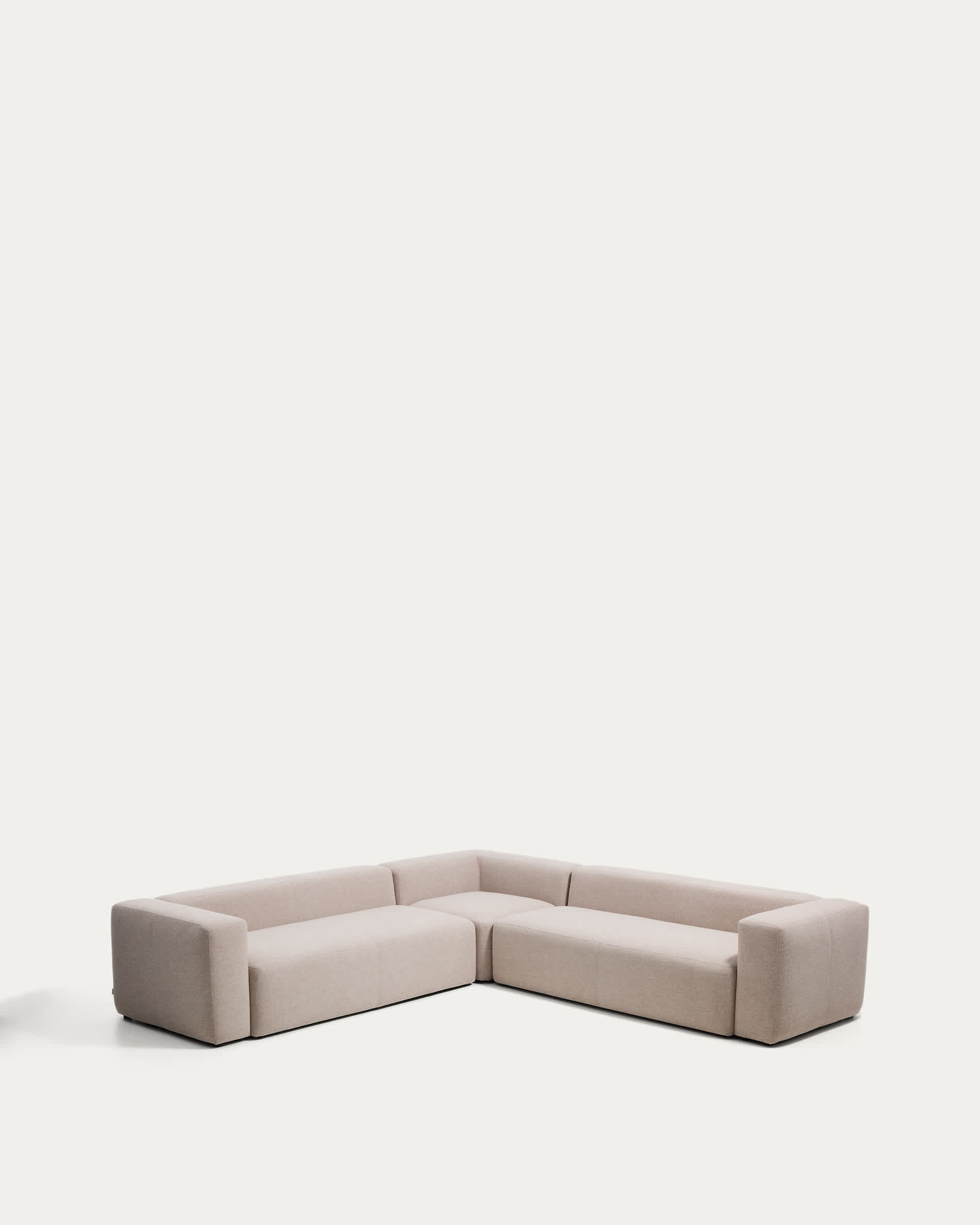 Blok beige chenille 5-seater corner sofa 320 x 320cm FSC Mix Credit