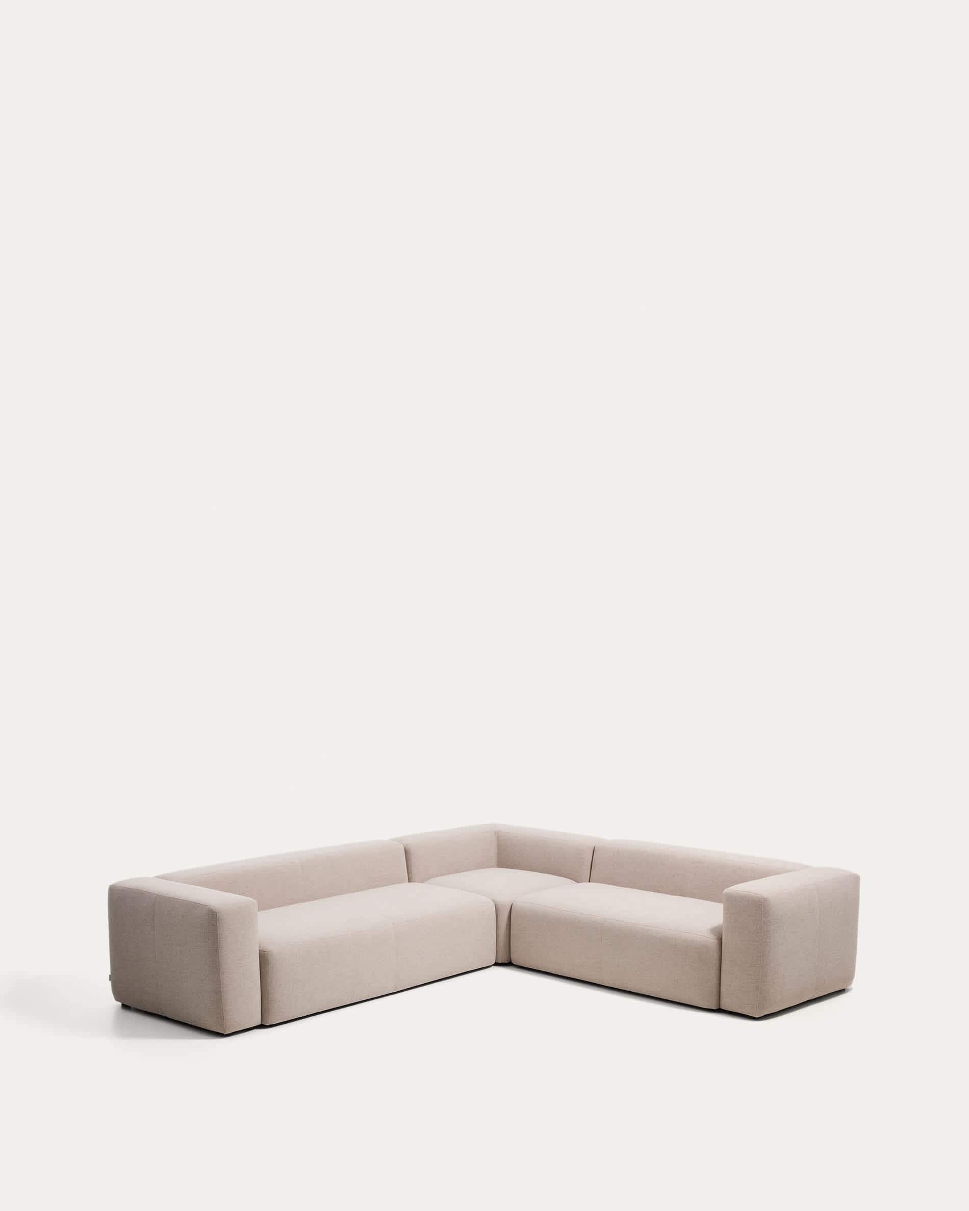 Blok beige chenille 5-seater corner sofa 320 x 290cm/290 x 320cm FSC Mix Credit