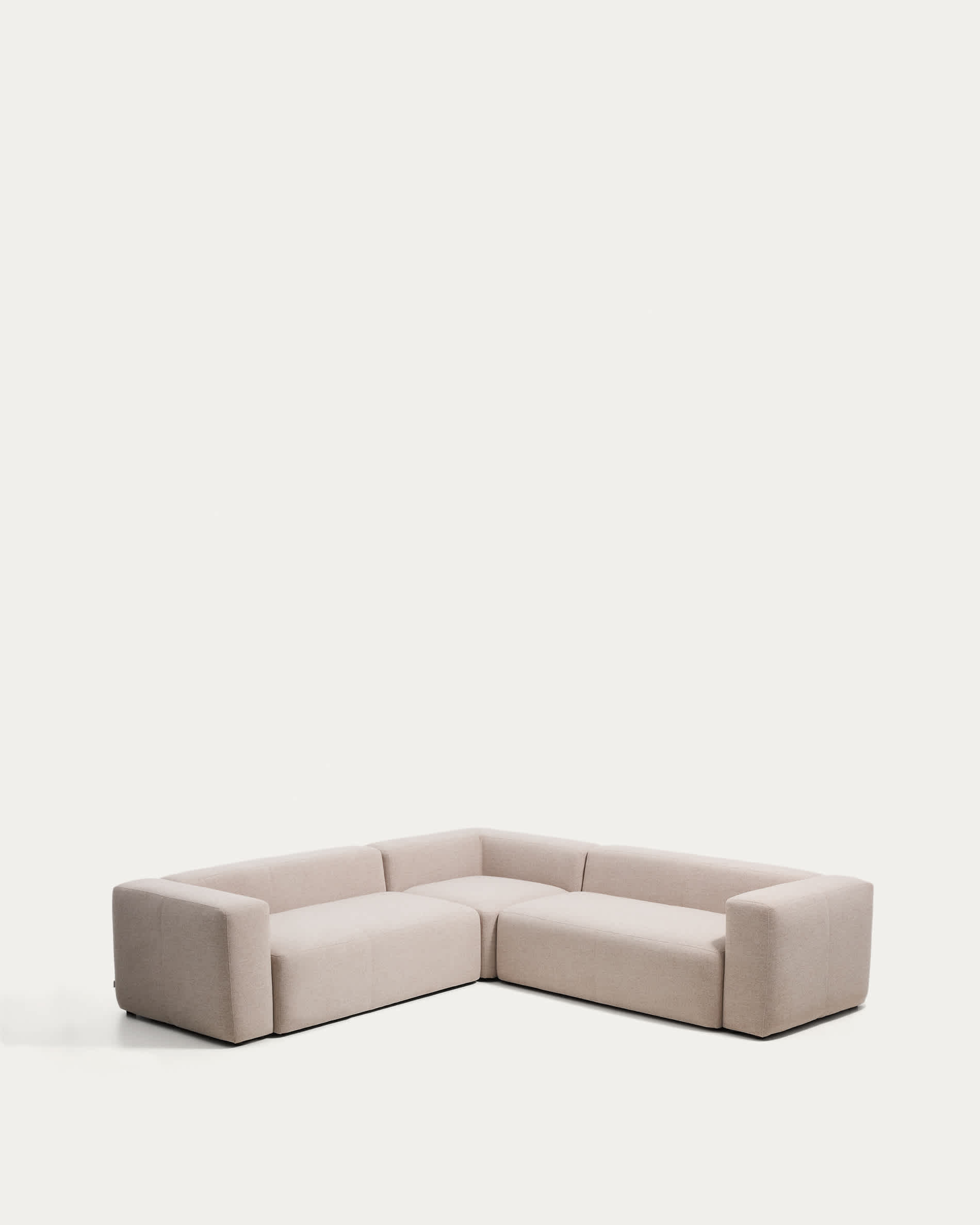Blok beige chenille 4-seater corner sofa 290 x 290cm FSC Mix Credit