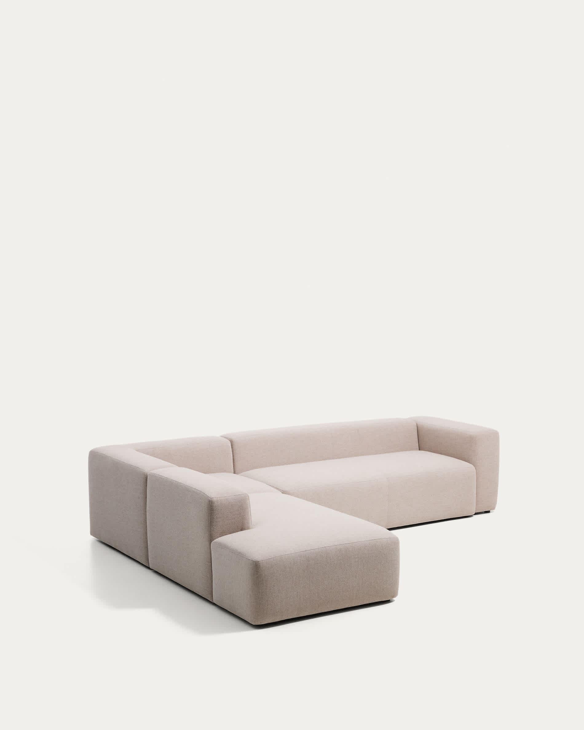 Blok beige chenille 5-seater corner sofa with left terminal 255 x 320cm FSC Mix Credit