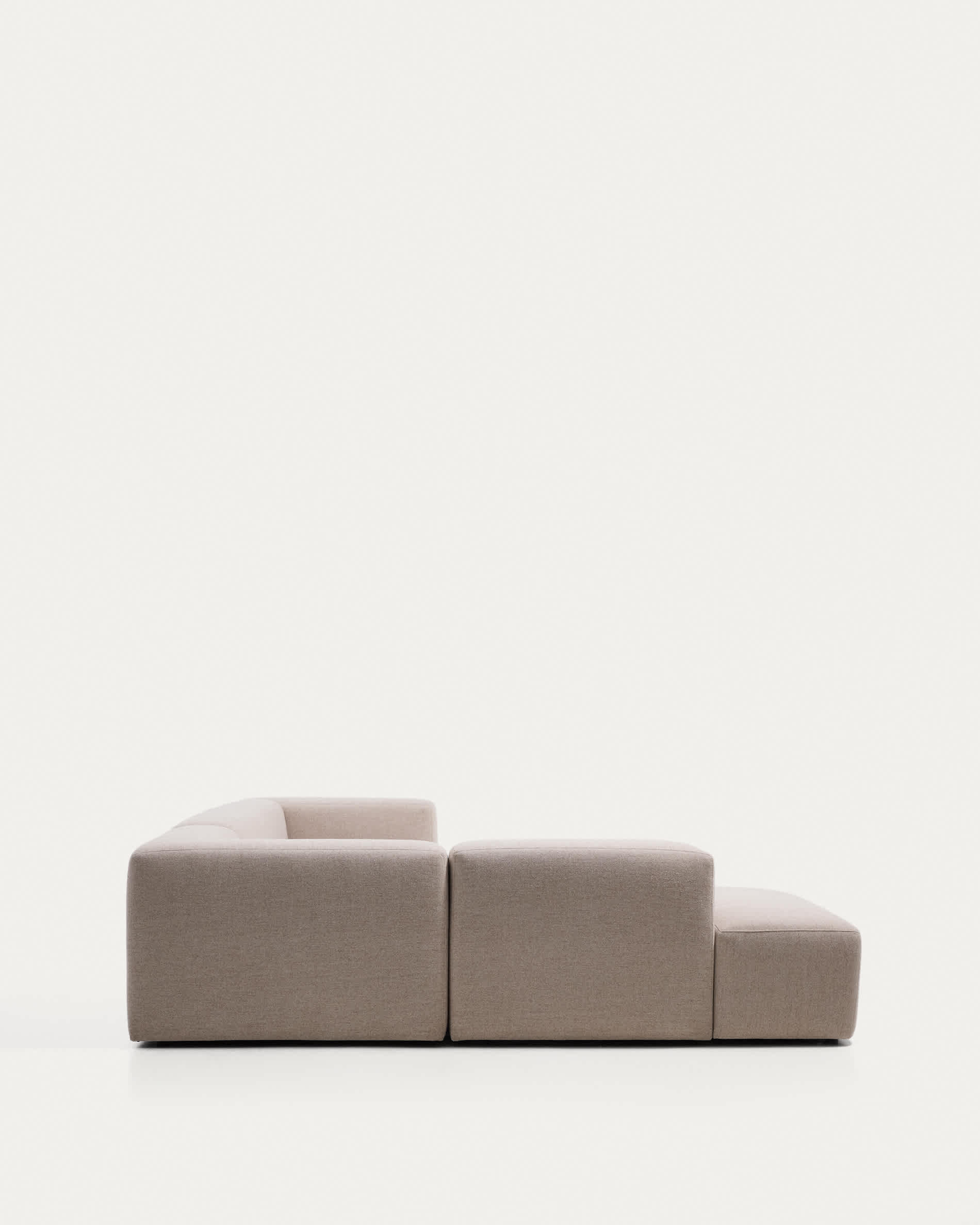 Blok beige chenille 5-seater corner sofa with left terminal 255 x 320cm FSC Mix Credit