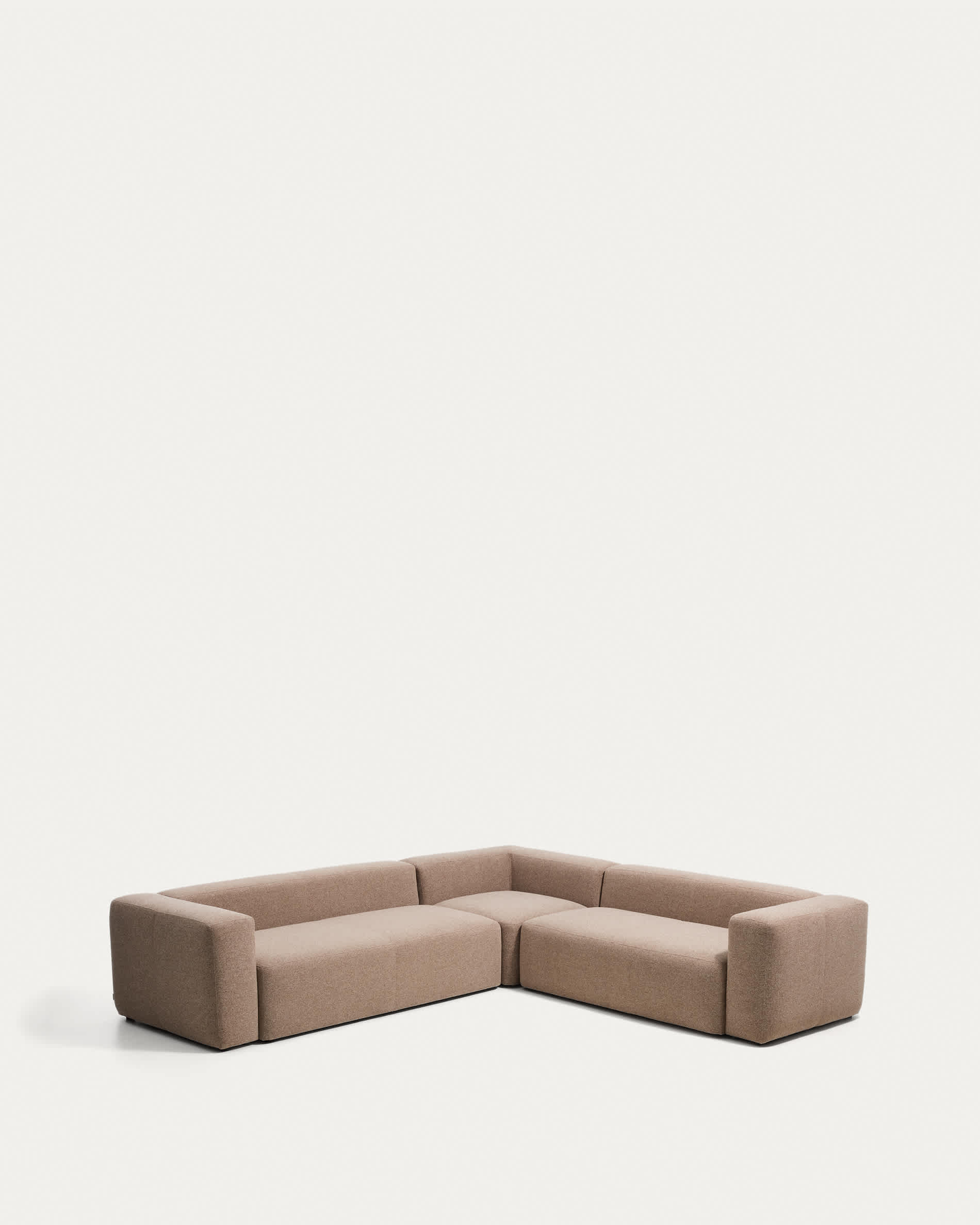 Blok brown chenille 5-seater corner sofa 320 x 290cm/290 x 320cm FSC Mix Credit