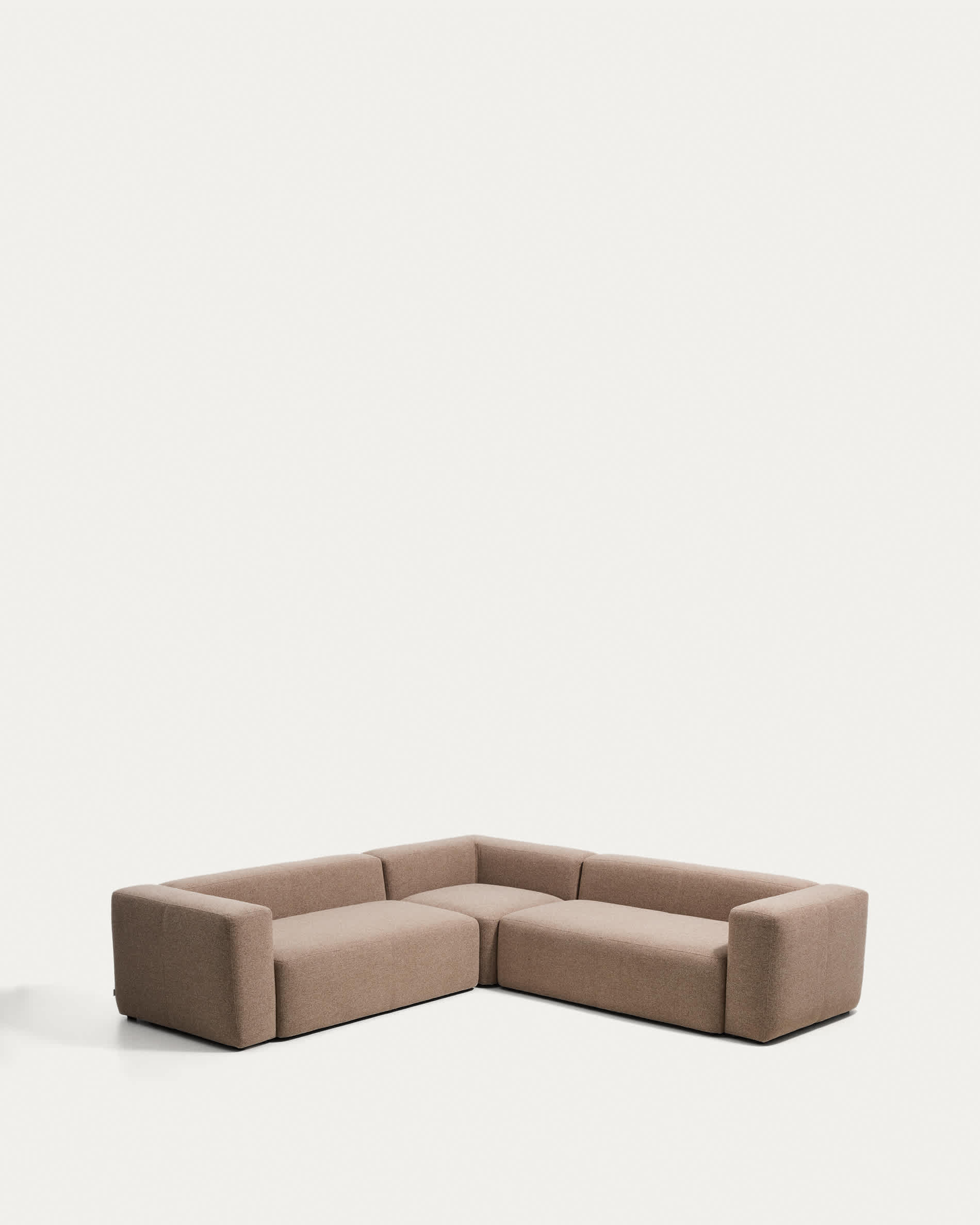 Blok brown chenille 4-seater corner sofa 290 x 290cm FSC Mix Credit
