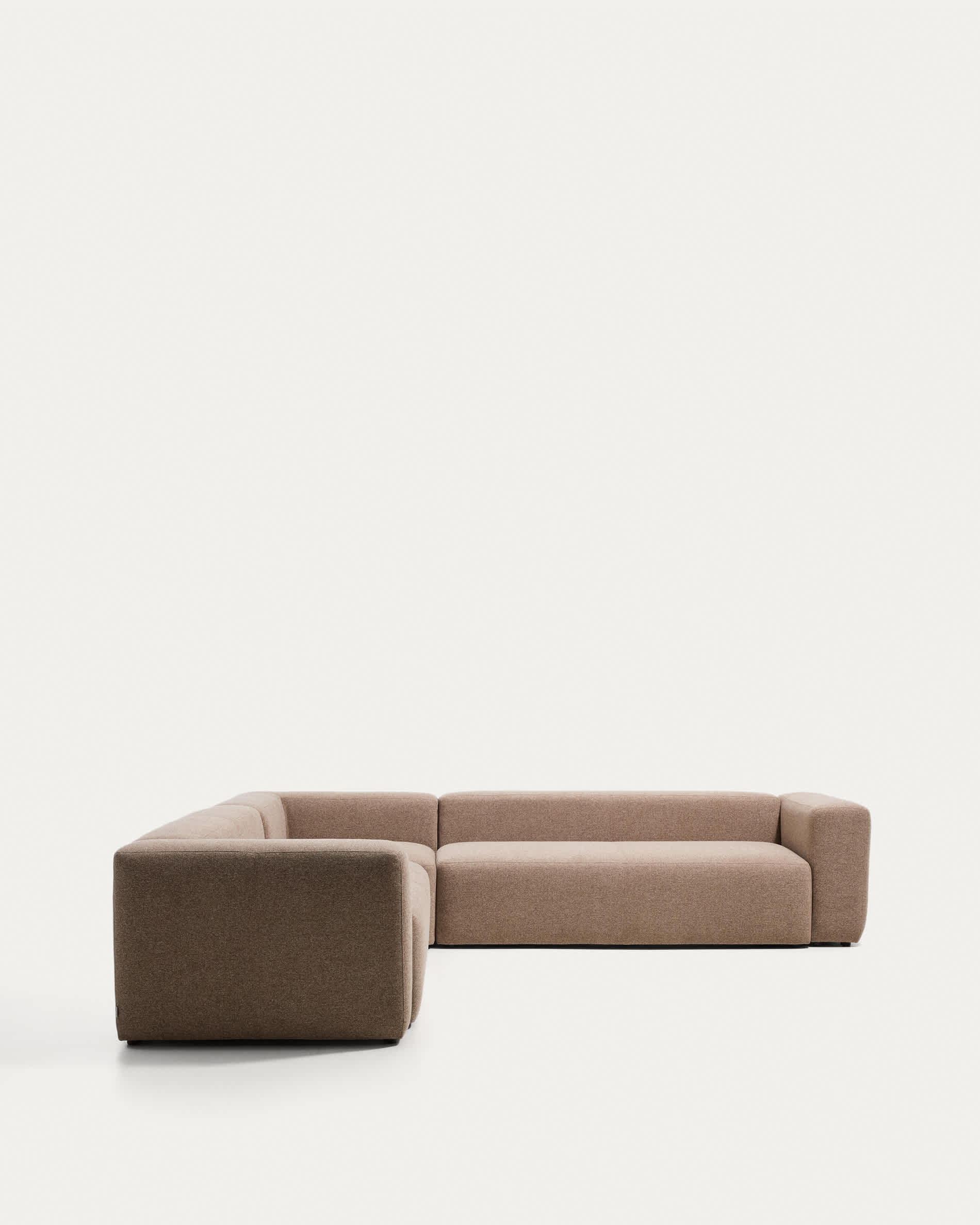 Blok brown chenille 5-seater corner sofa 320 x 320cm FSC Mix Credit