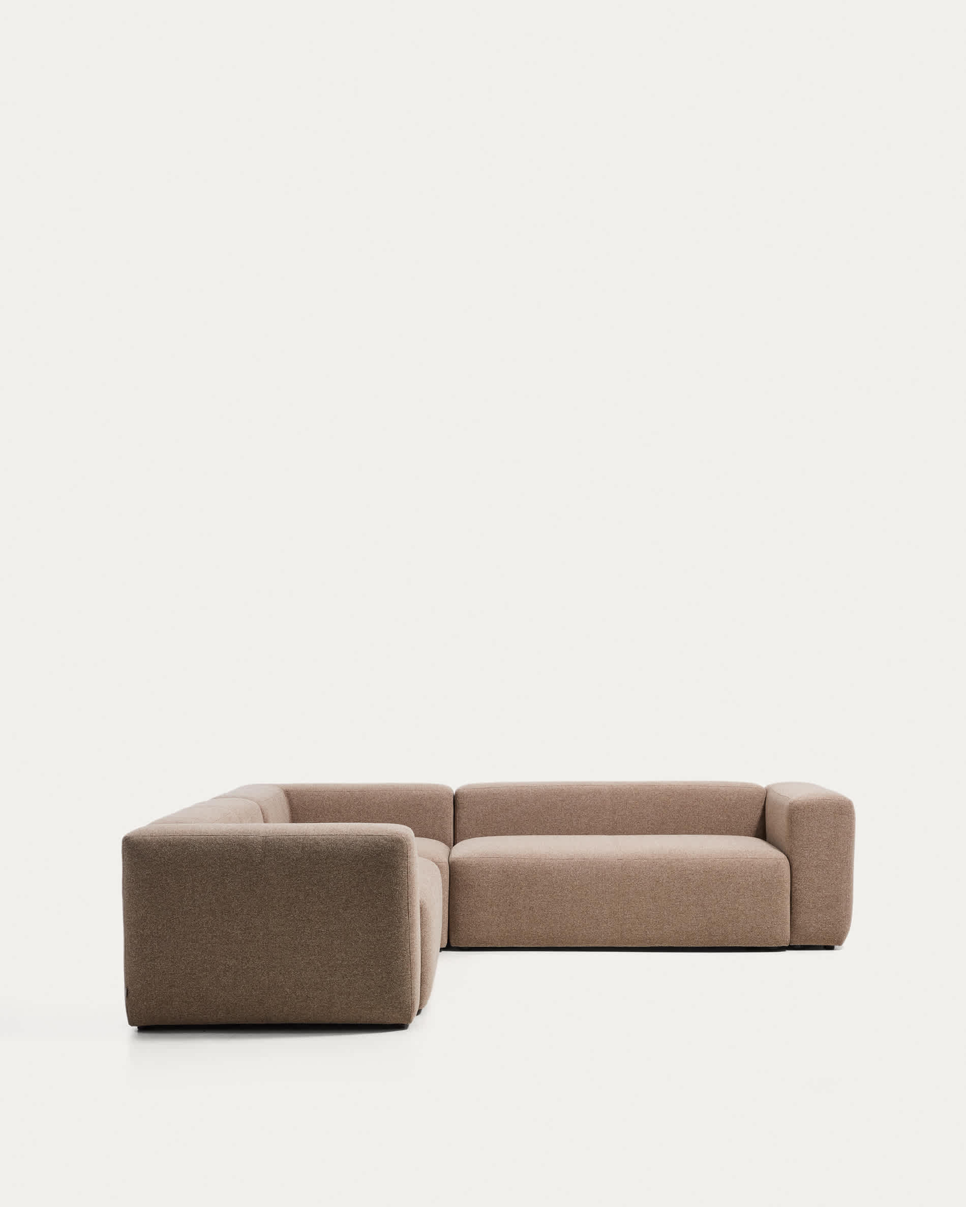 Blok brown chenille 4-seater corner sofa 290 x 290cm FSC Mix Credit