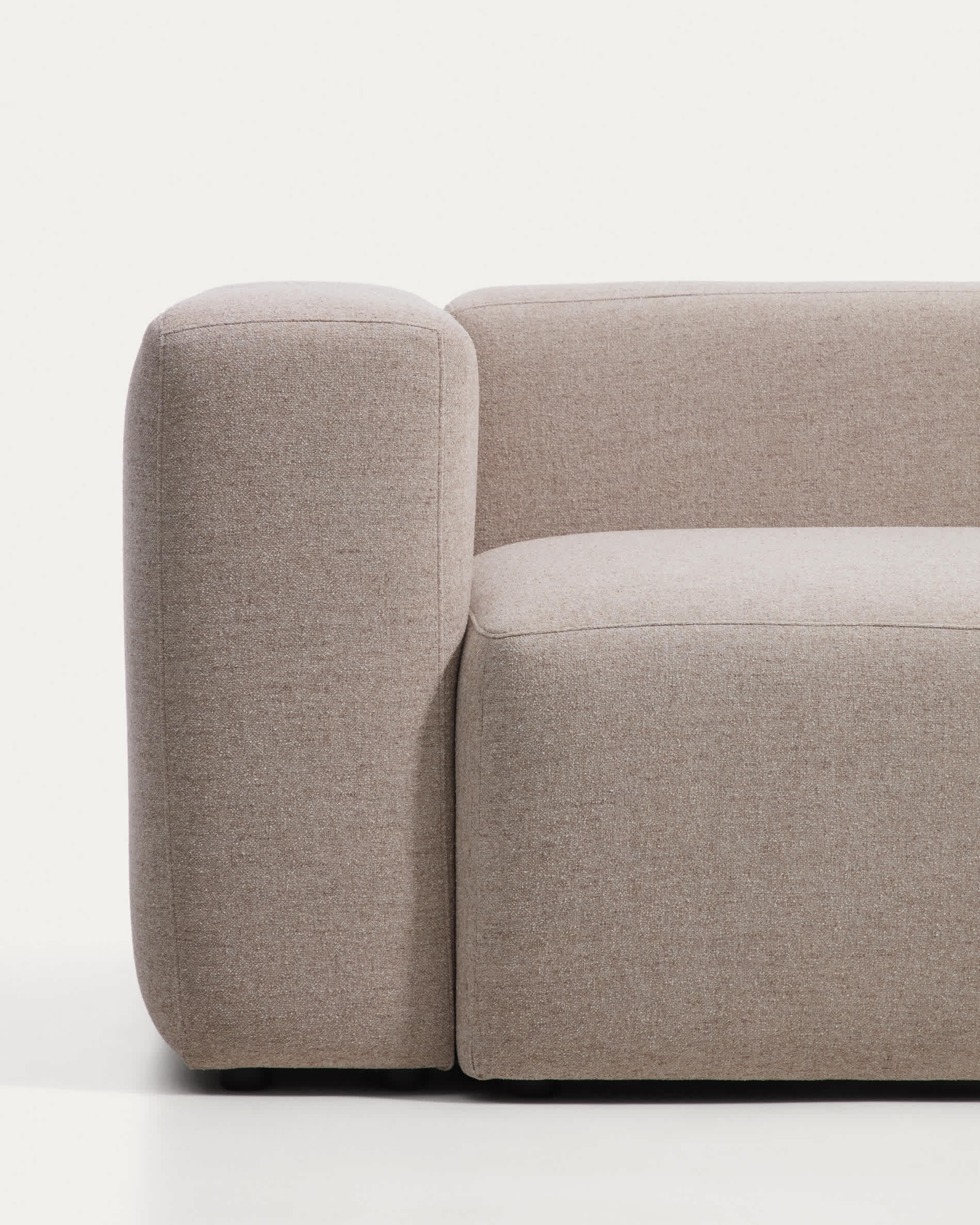 Blok beige chenille 5-seater corner sofa with right terminal 320 x 255cm FSC Mix Credit