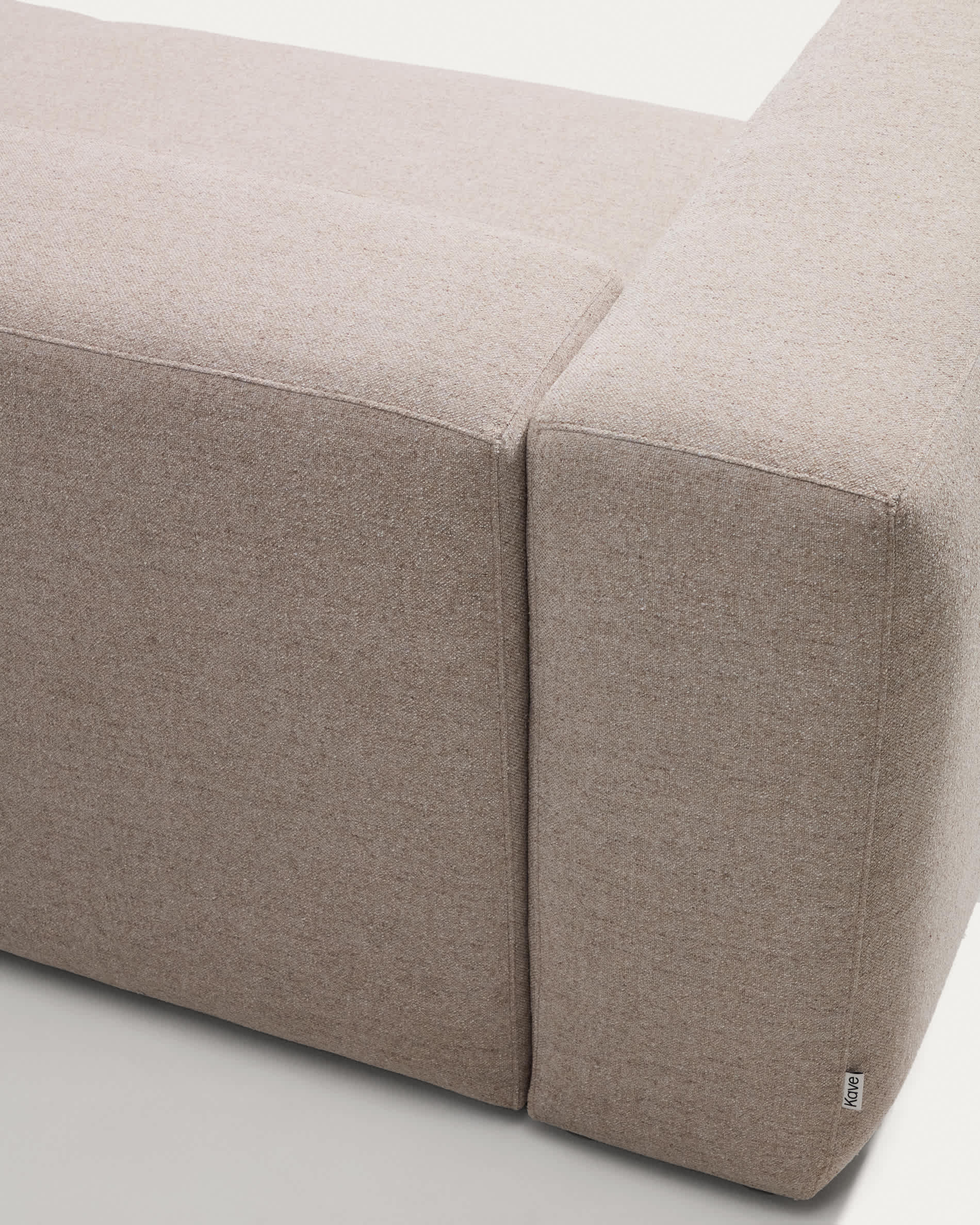 Blok beige chenille 5-seater corner sofa with right terminal 320 x 255cm FSC Mix Credit