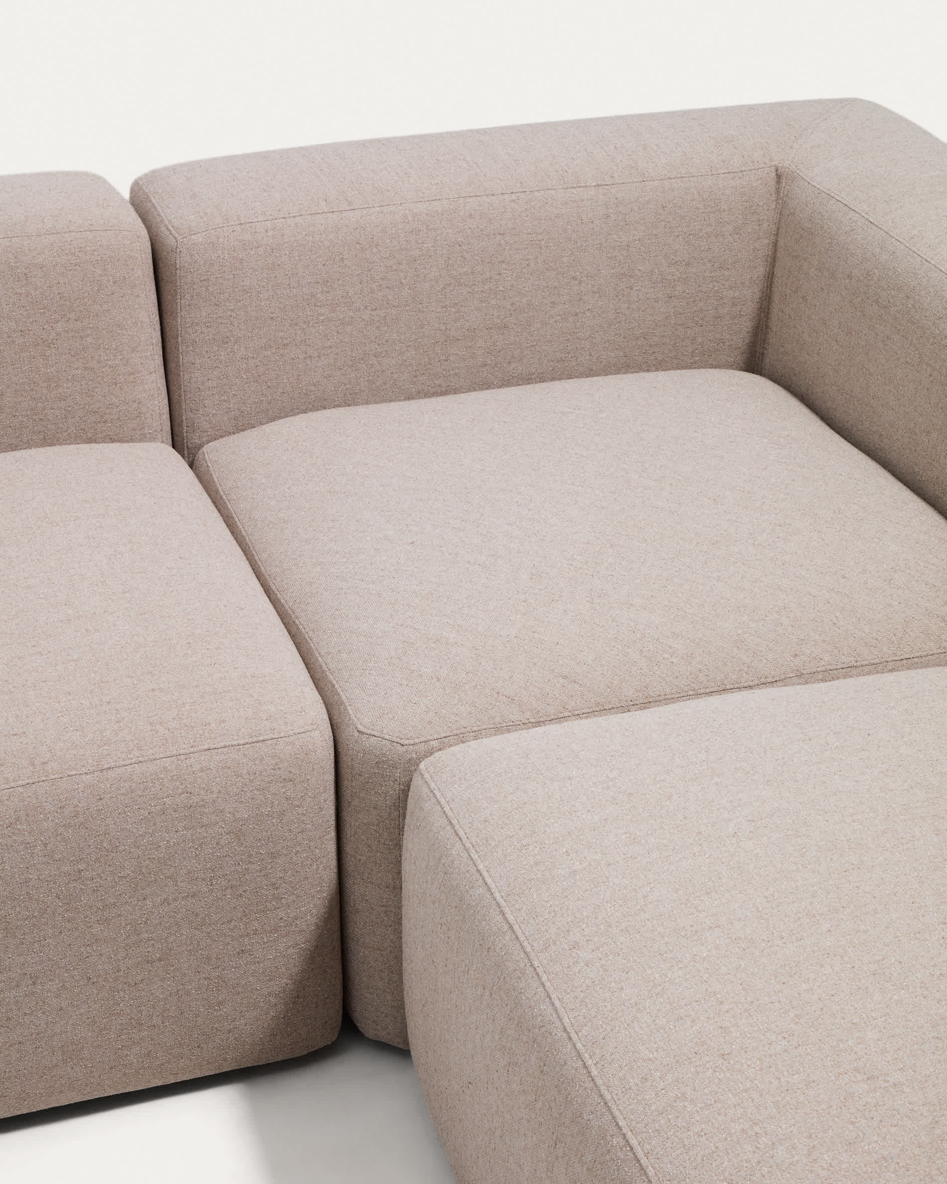 Blok beige chenille 5-seater corner sofa with right terminal 320 x 255cm FSC Mix Credit