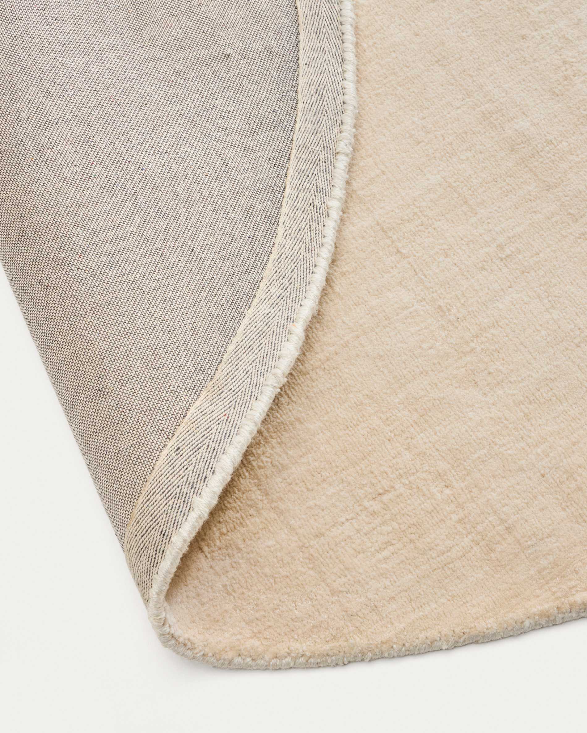 Empuries round rug in ecru Ø200 cm