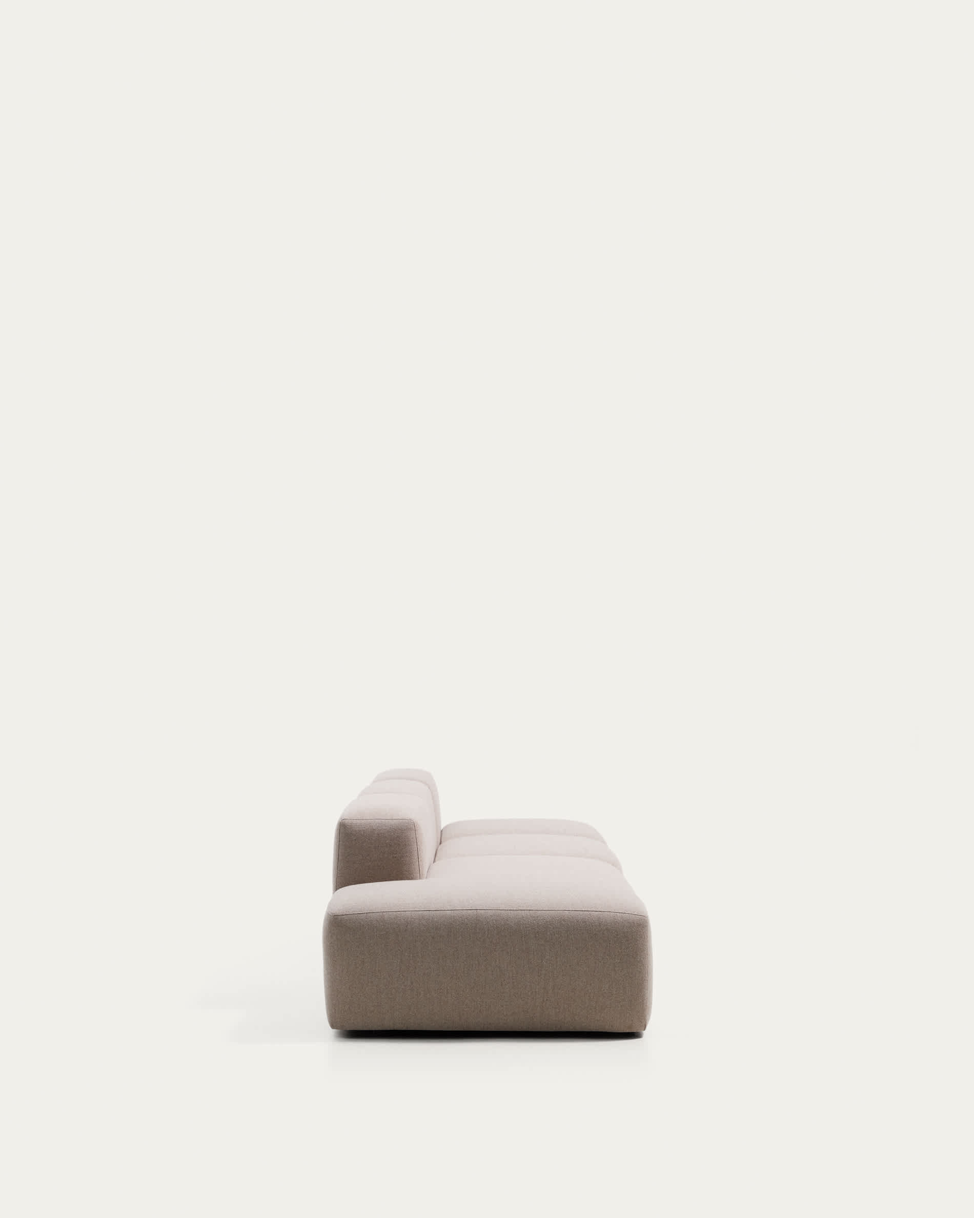 Blok beige chenille 3-seater sofa with left terminal 325cm FSC Mix Credit