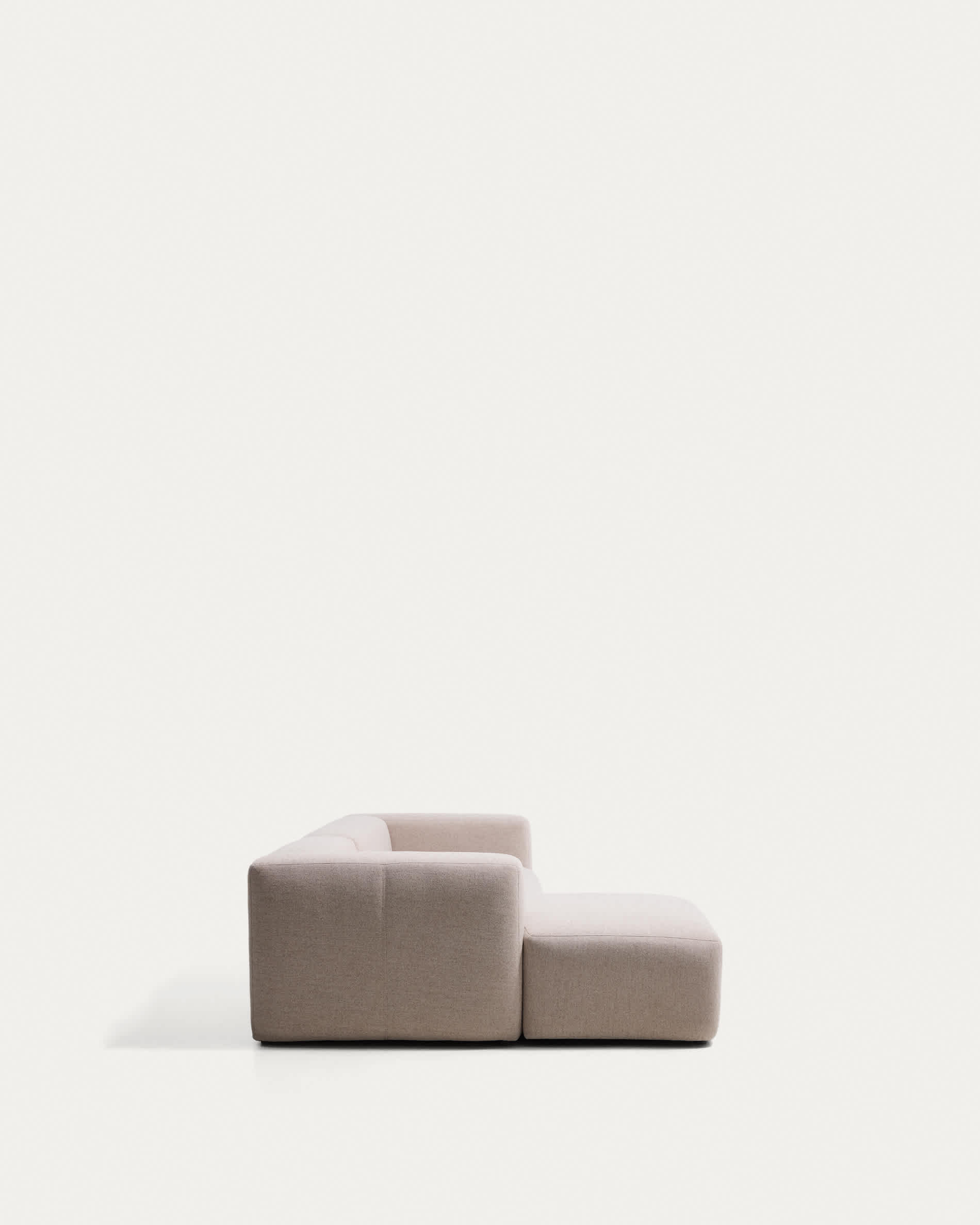 Blok 3-seater sofa with left chaise longue in beige chenille 300cm FSC Mix Credit