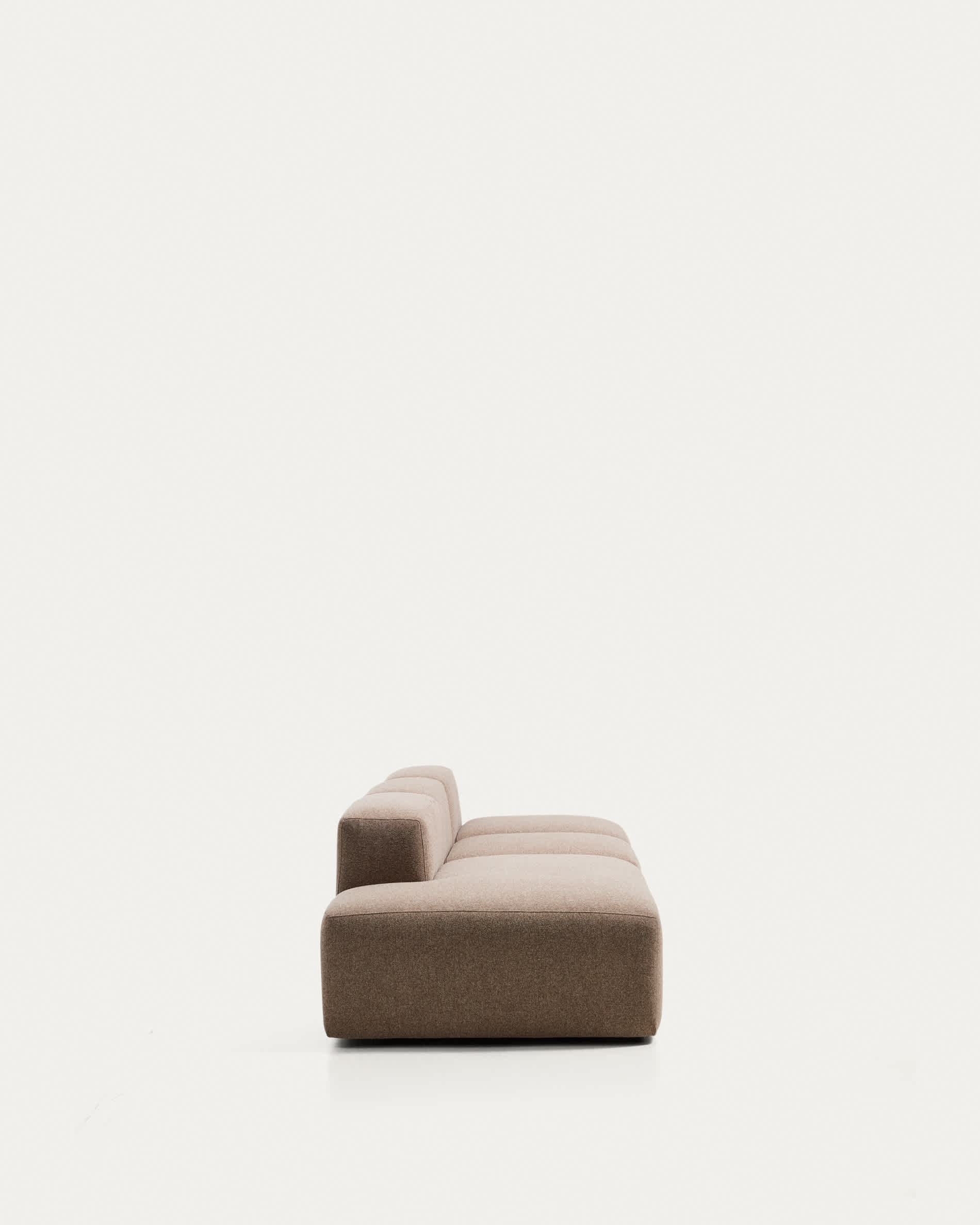 Blok brown chenille 3-seater sofa with left terminal 325cm FSC Mix Credit