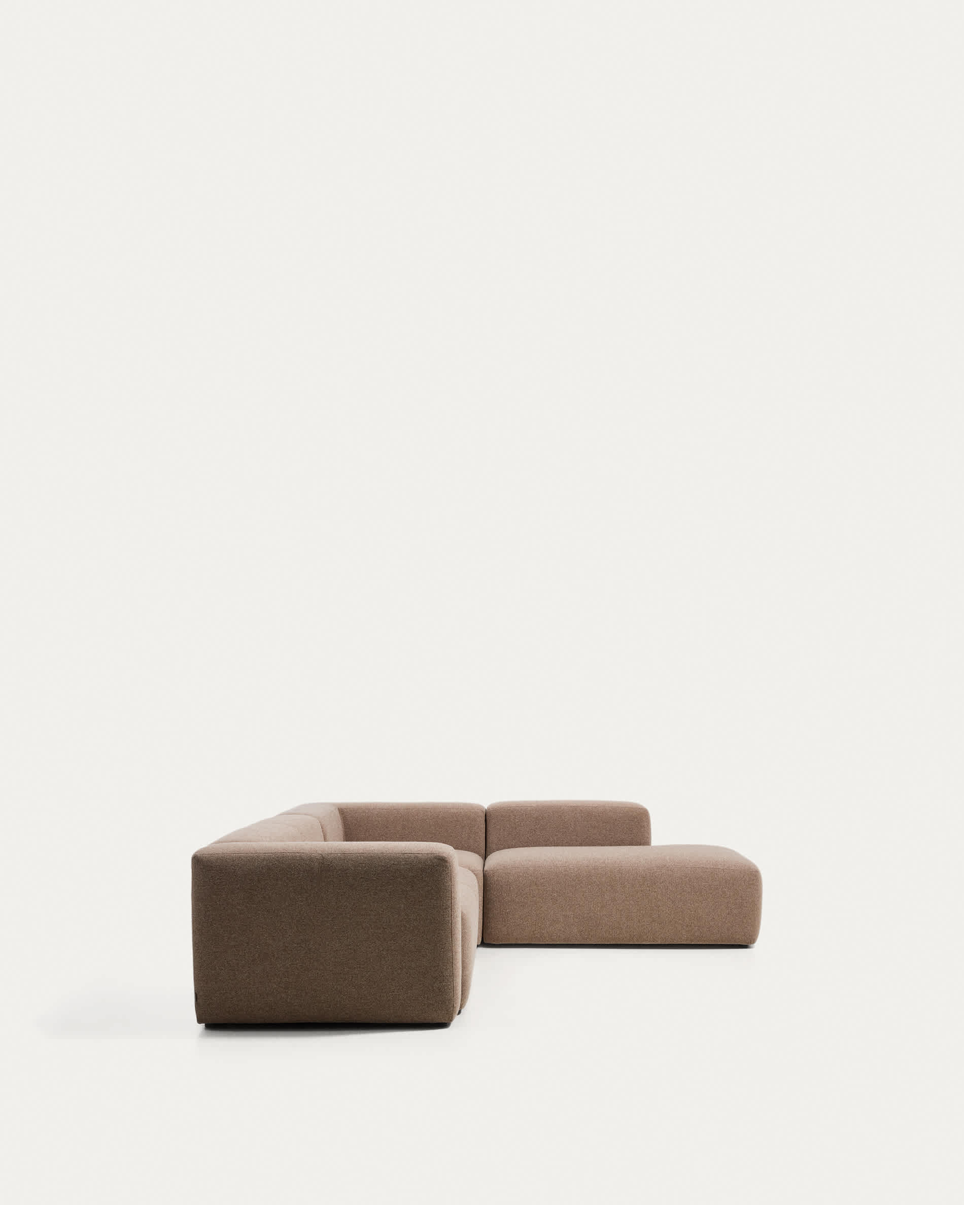 Blok brown chenille 5-seater corner sofa with right terminal 320 x 255cm FSC Mix Credit