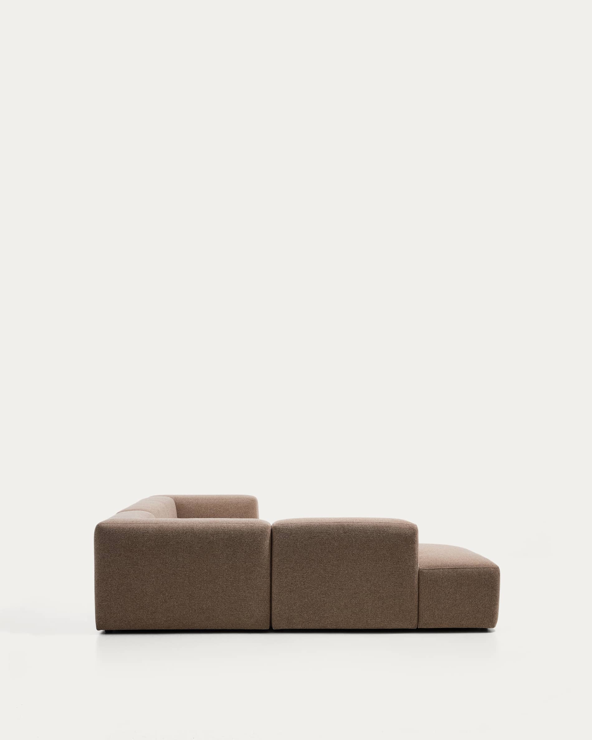 Blok brown chenille 5-seater corner sofa with left terminal 255 x 320cm FSC Mix Credit