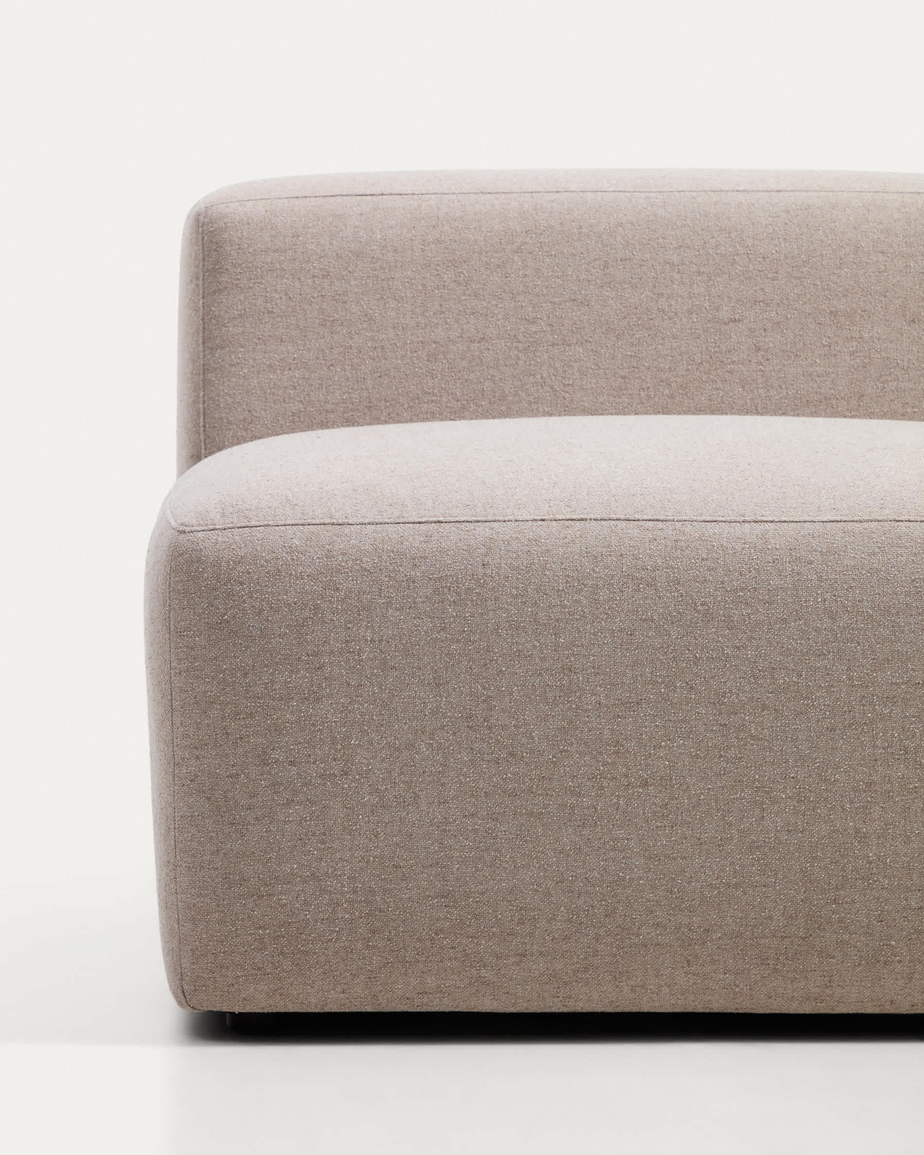 Blok beige chenille 3-seater sofa with right terminal 325cm FSC Mix Credit
