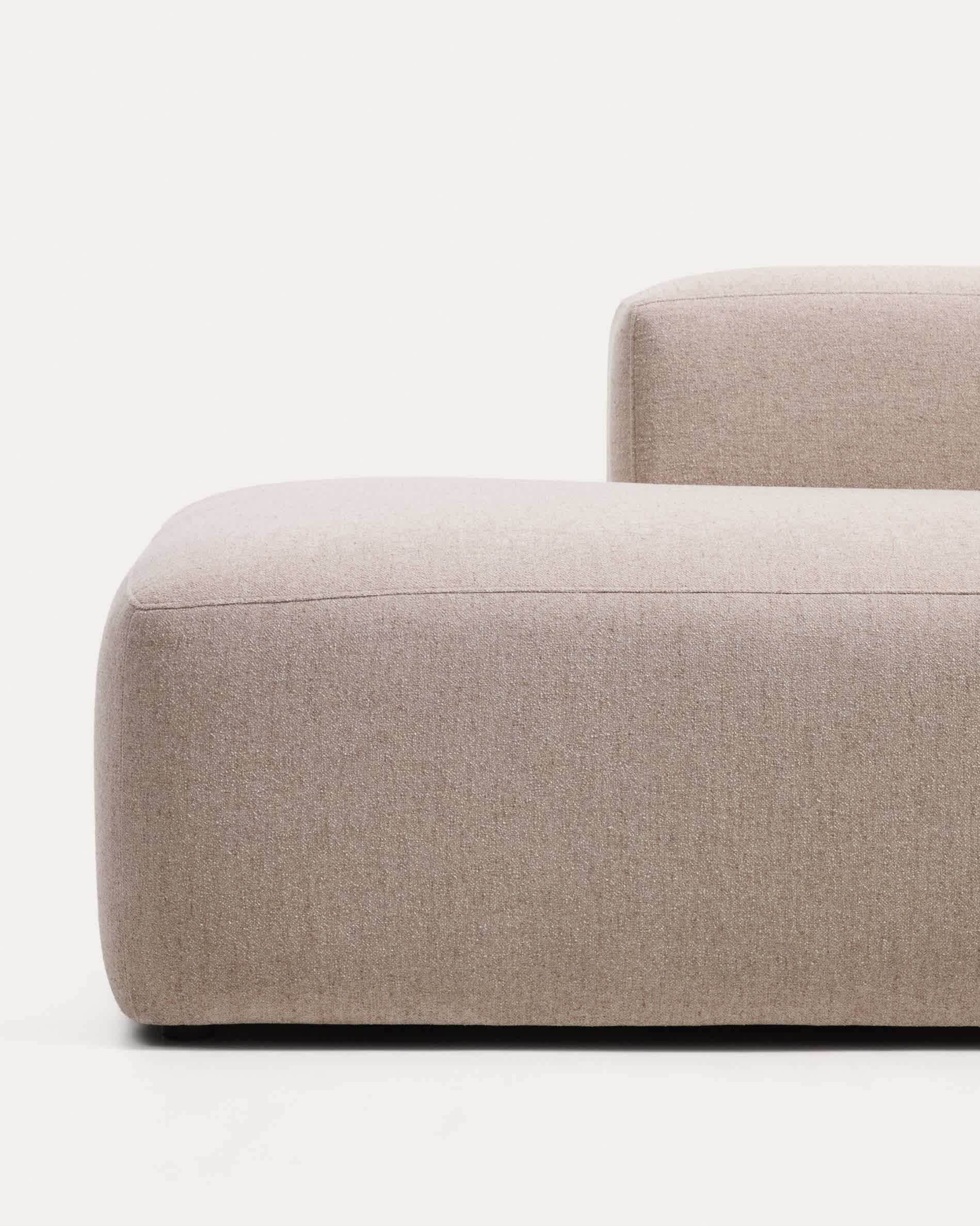 Blok beige chenille 3-seater sofa with left terminal 325cm FSC Mix Credit