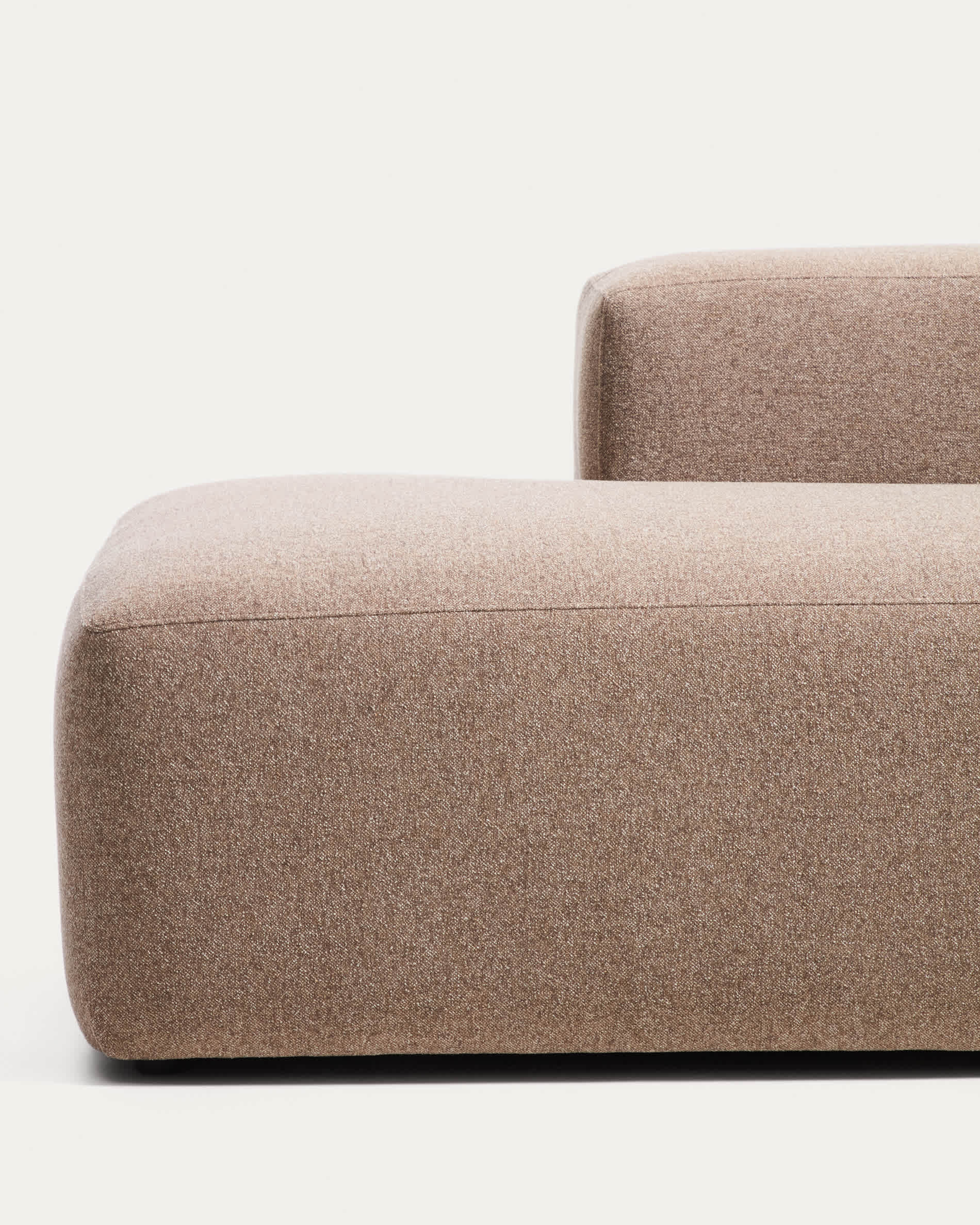 Blok brown chenille 3-seater sofa with left terminal 325cm FSC Mix Credit