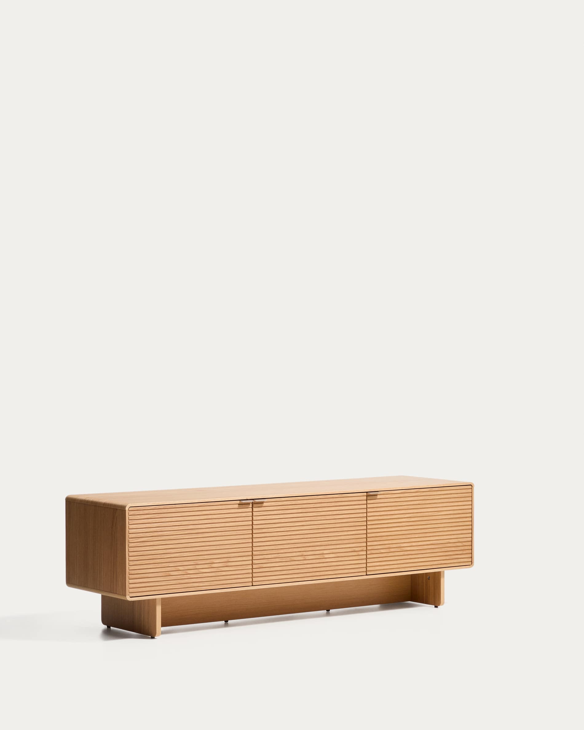 Norlen 3-door TV stand in oak veneer with natural finish FSC Mix Credit 150 x 40 cm
