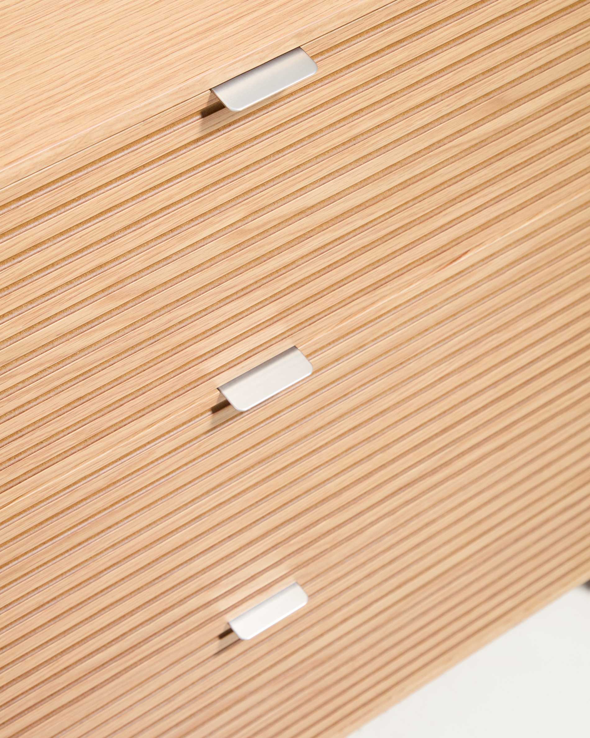 Norlen 3-drawer chest of drawers in oak veneer with natural finish FSC Mix Credit 101 x 75 cm