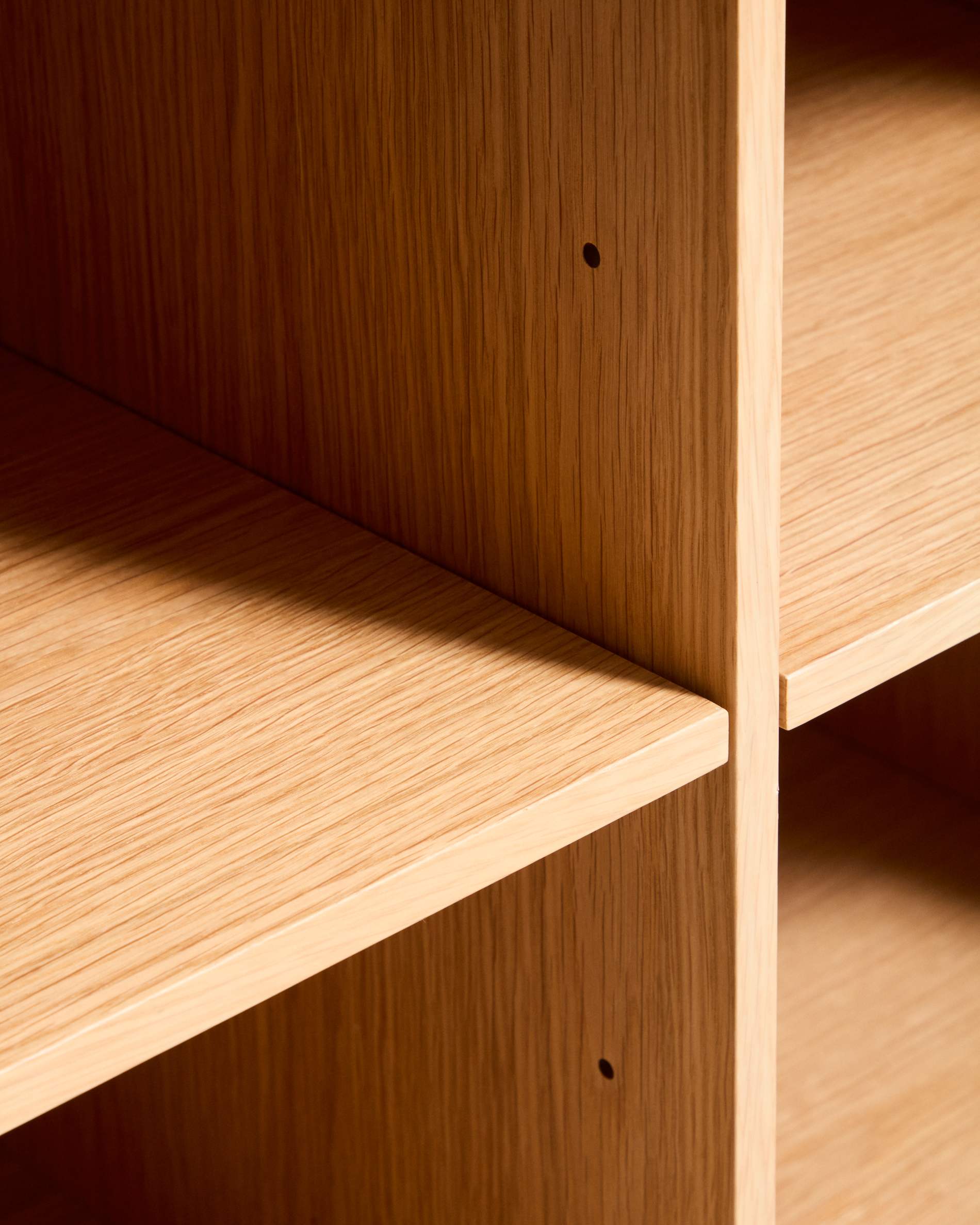 Norlen 4-door tall sideboard in oak veneer with natural finish FSC Mix Credit 100 x 163 cm