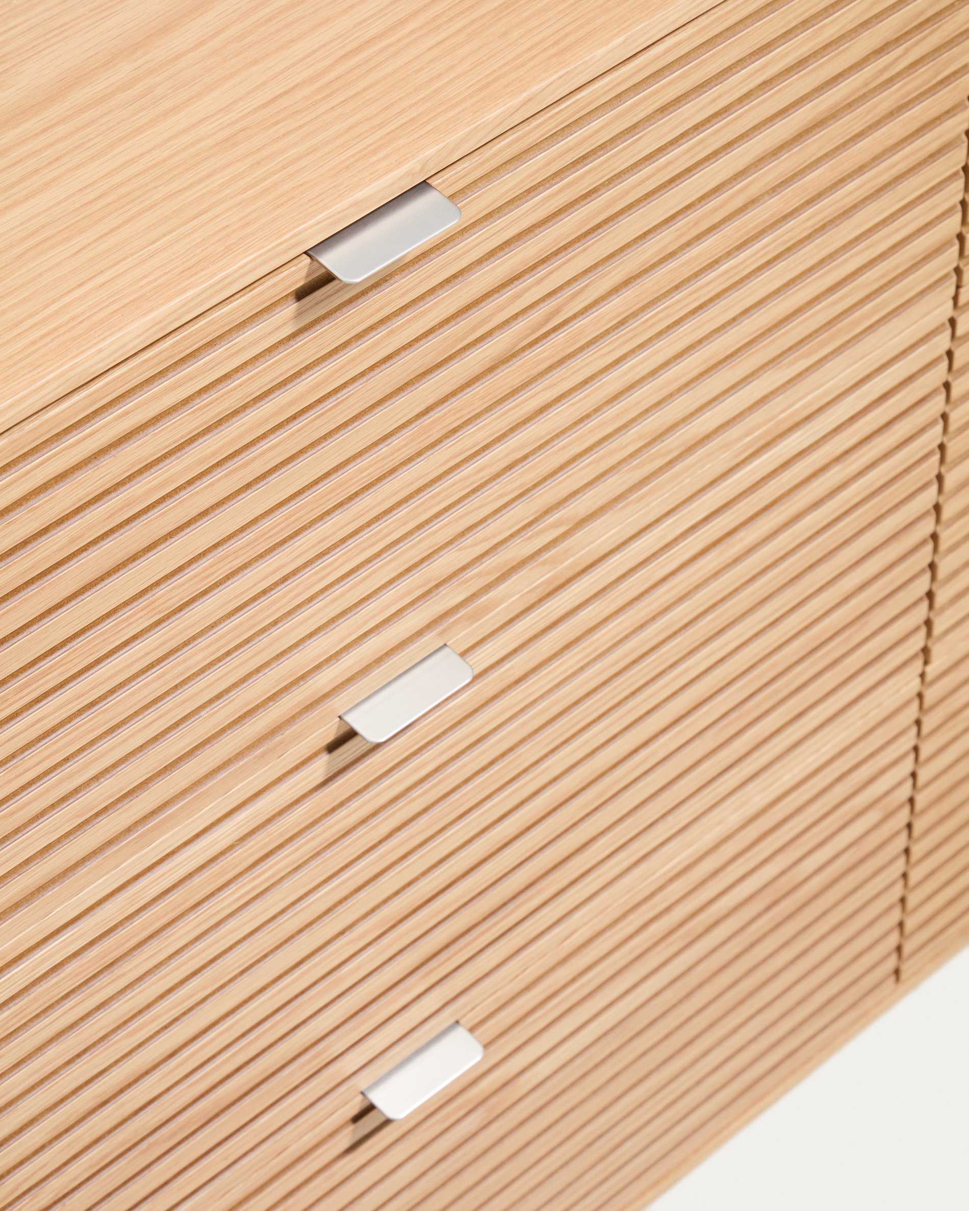 Norlen 6-drawer chest of drawers in oak veneer with natural finish FSC Mix Credit 120 x 75 cm
