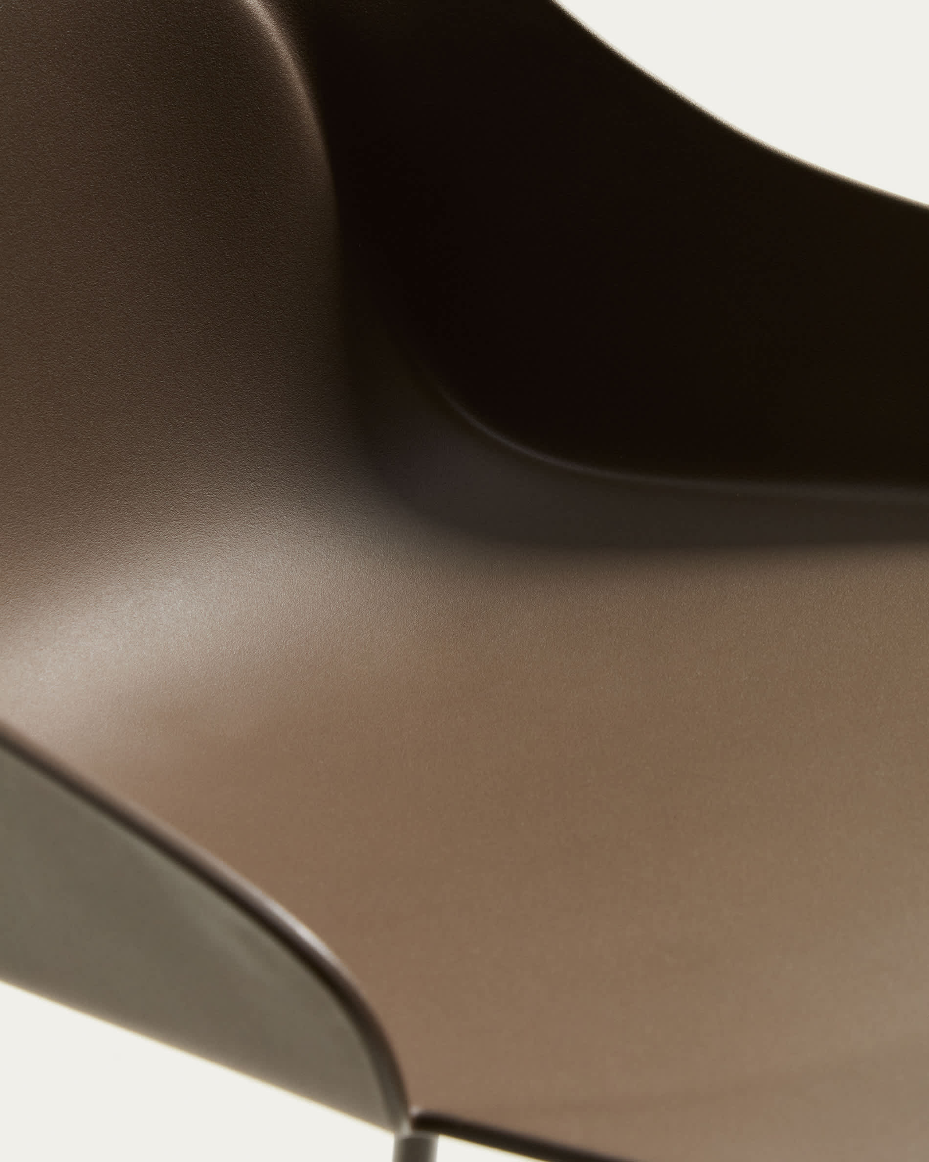 Sanile stool with brown-finish steel legs 74 cm