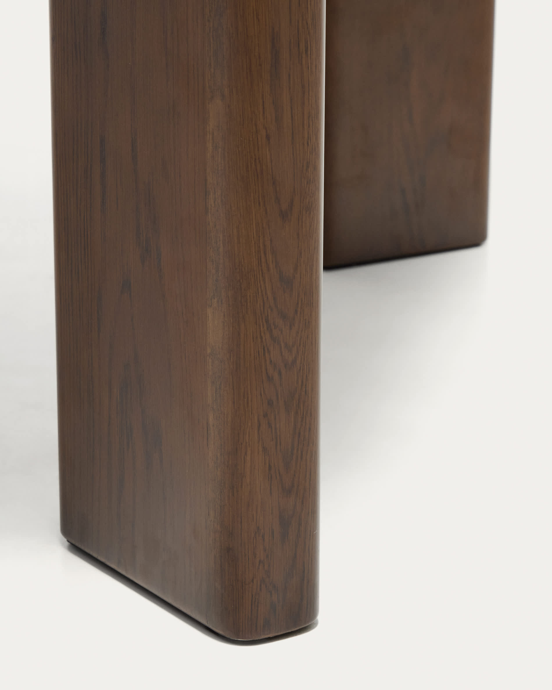 Jondal extendable table in solid oak wood and oak veneer with walnut finish FSC 100% 200 (286) x 100cm