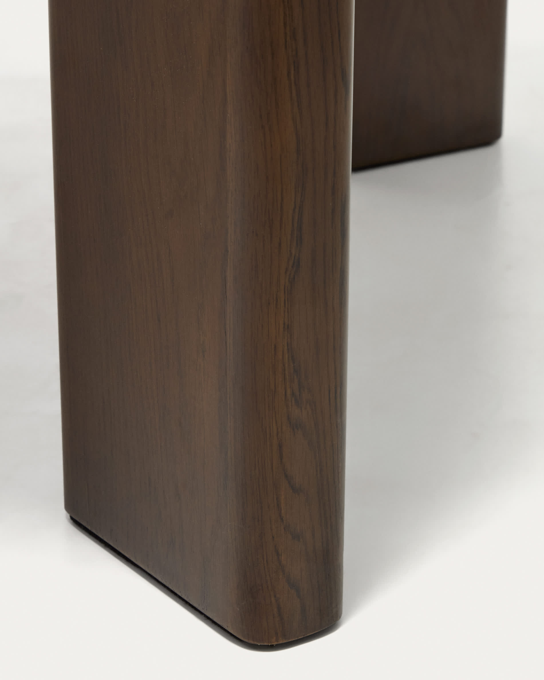 Jondal extendable table in solid oak wood and oak veneer with walnut finish FSC 100% 240 (320) x 100cm